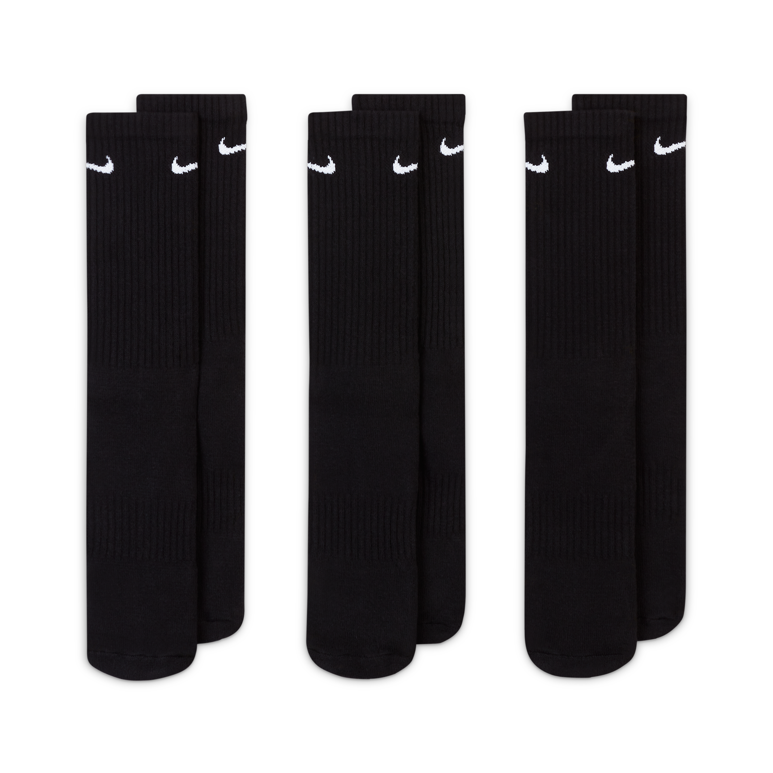 Thumbnail - Nike Everyday Cushioned Crew-Trainingssocken (3 Paar) - Schwarz