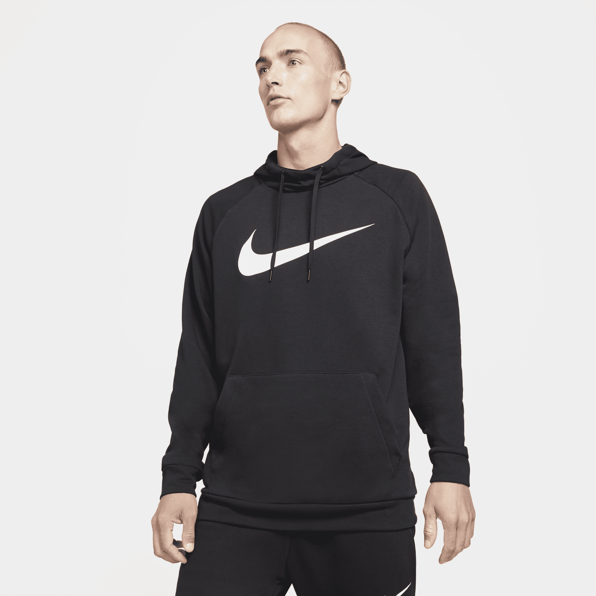 Image of Nike Dry Graphic Dri-FIT fitnesstrui met capuchon voor heren - Zwart