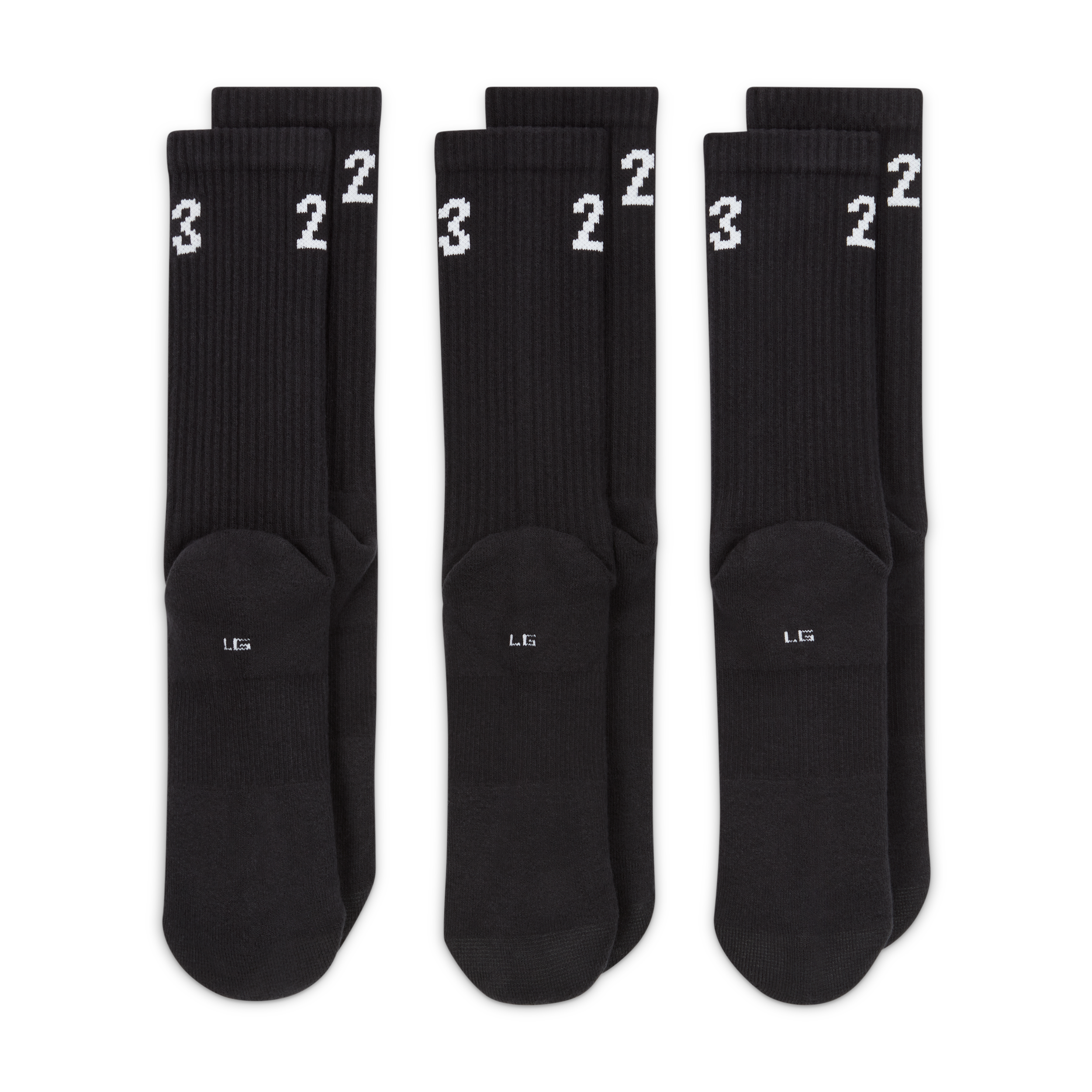 Thumbnail - Jordan Essentials Crew-Socken (3 Paar) - Schwarz