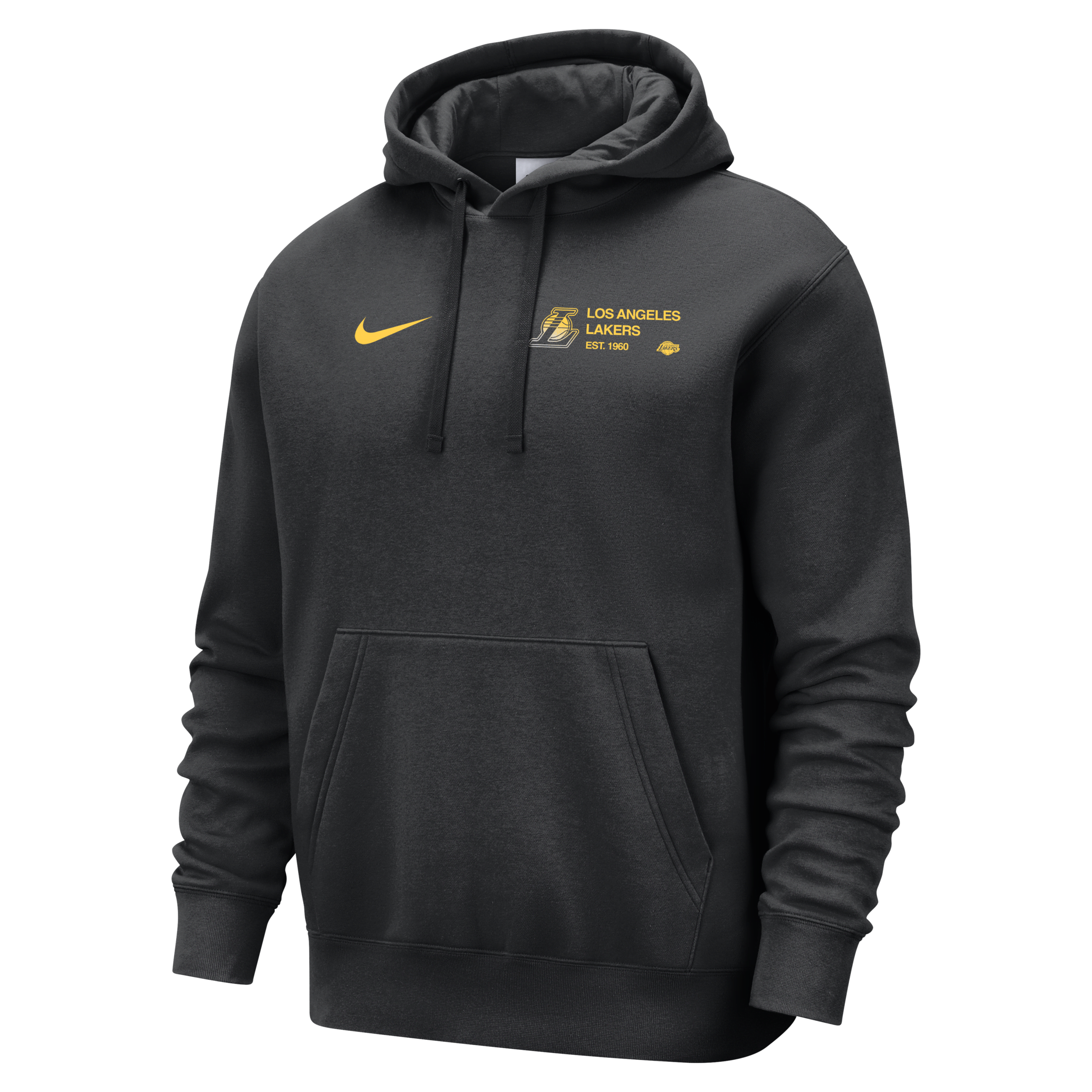 Los Angeles Lakers Club Courtside Men’s Nike NBA Pullover Hoodie – Black – Cotton/Polyester