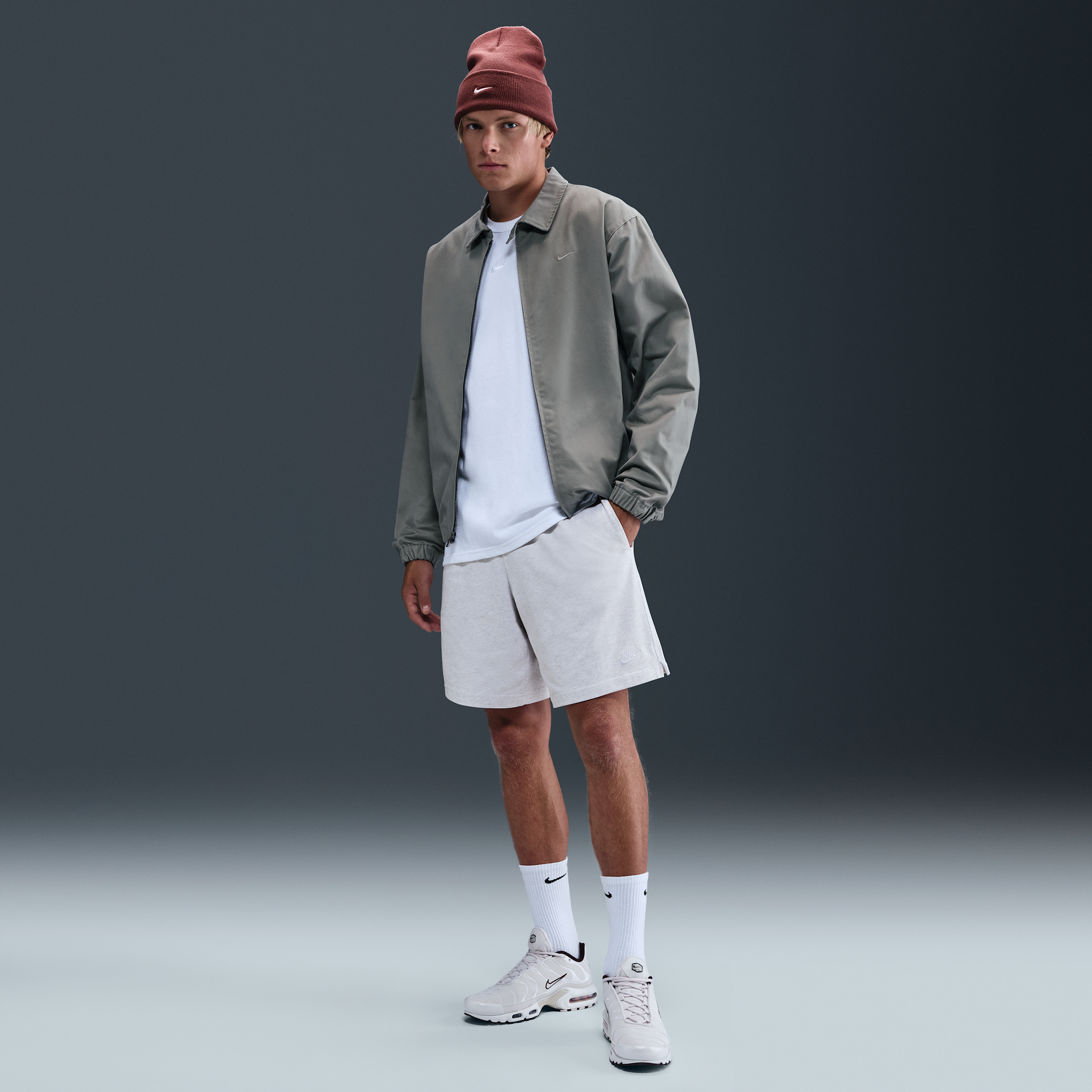Thumbnail - Nike Club Strick-Sorts für Herren - Braun