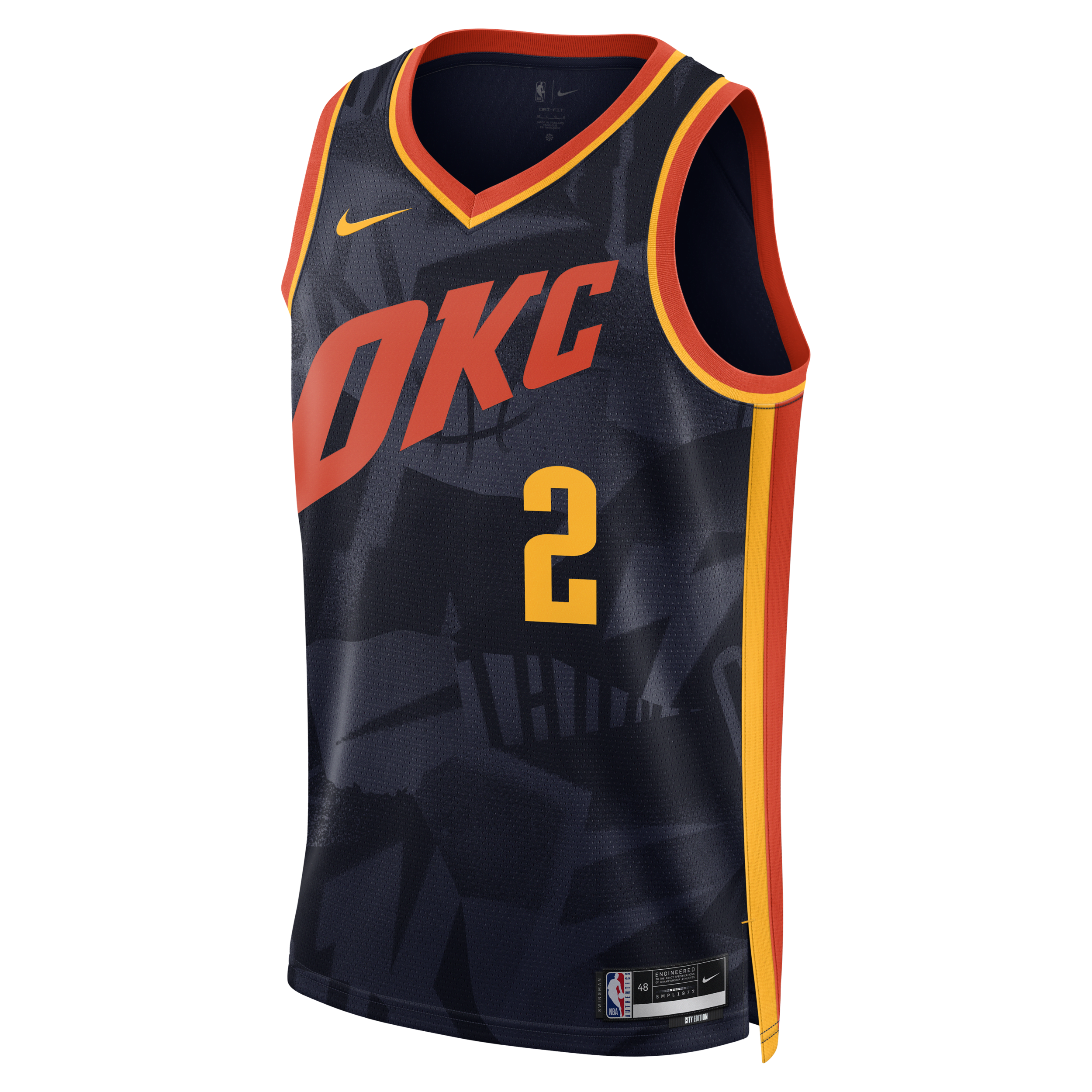 Nike Shai Gilgeous-Alexander Oklahoma City Thunder City Edition 2023 24 Dri-FIT Swingman NBA-jersey voor heren Blauw