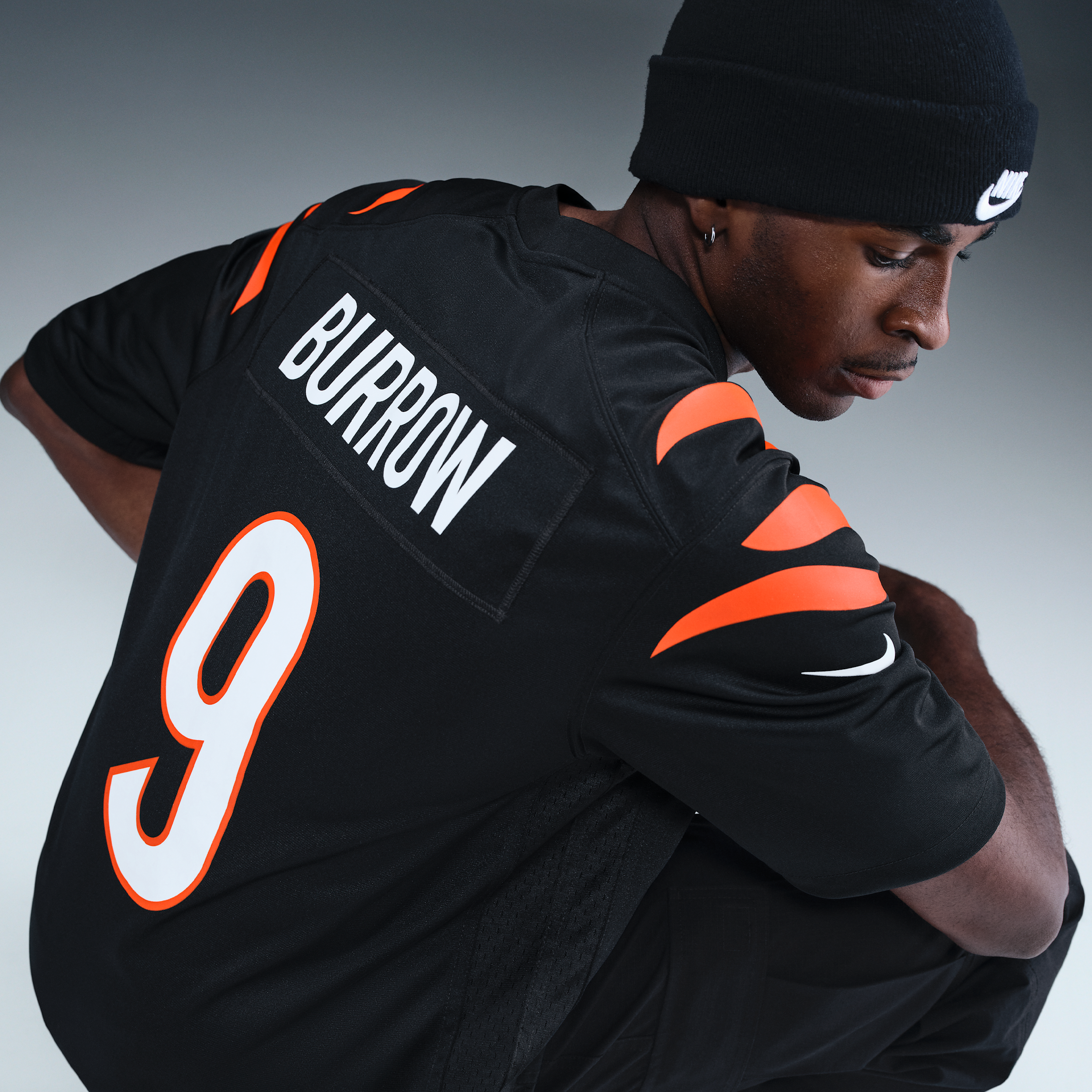 Thumbnail - NFL Cincinnati Bengals (Joe Burrow) American Football-Spieltrikot für Herren - Schwarz