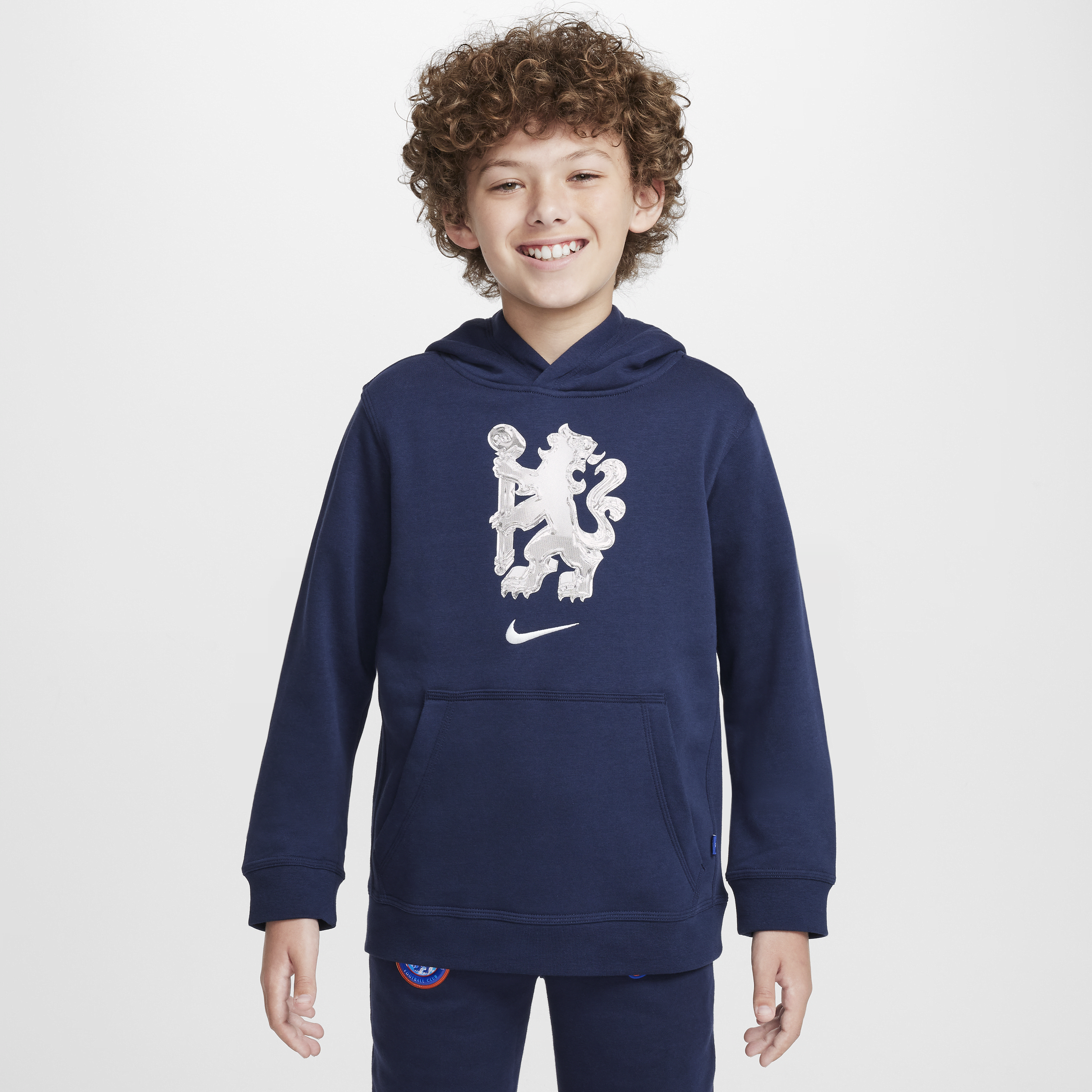 Nike Chelsea FC Club  voetbalhoodie voor jongens - Blauw