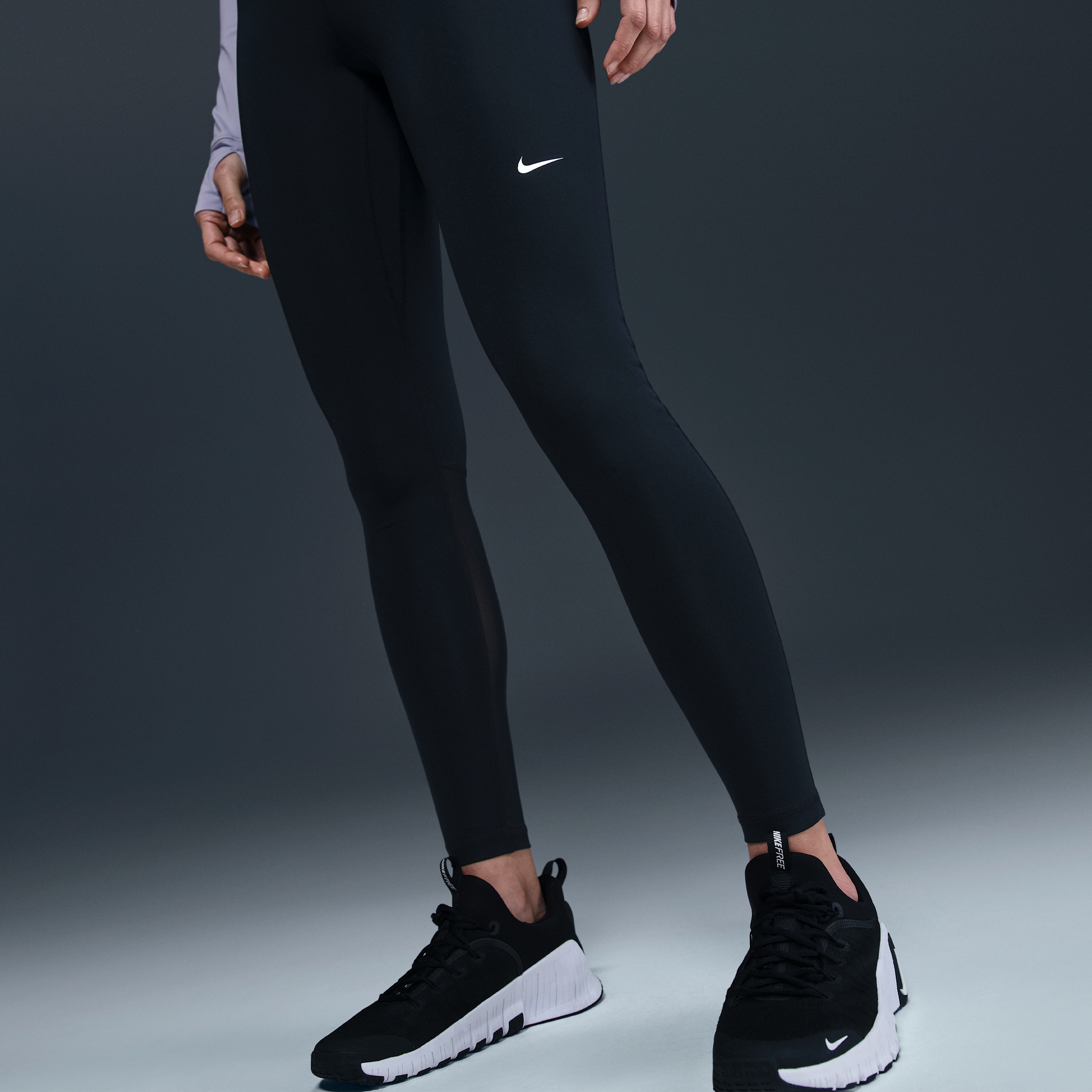 Legging taille mi-haute à empiècements en mesh Nike Pro pour femme - Noir