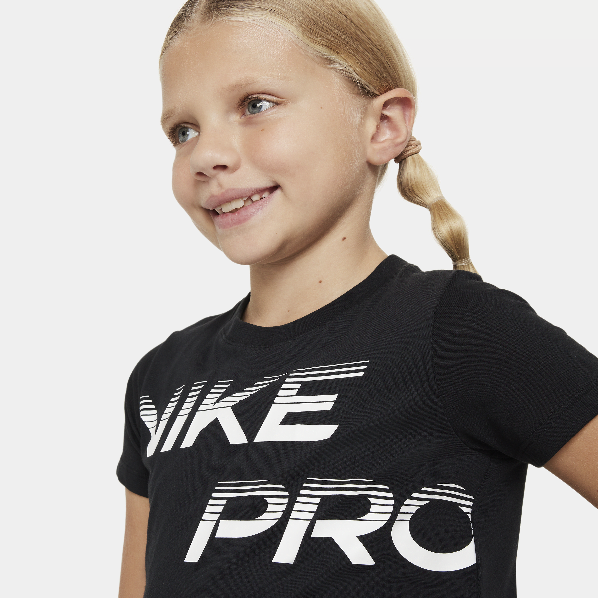 Nike Pro Dri-FIT kort T-shirt voor meisjes Zwart