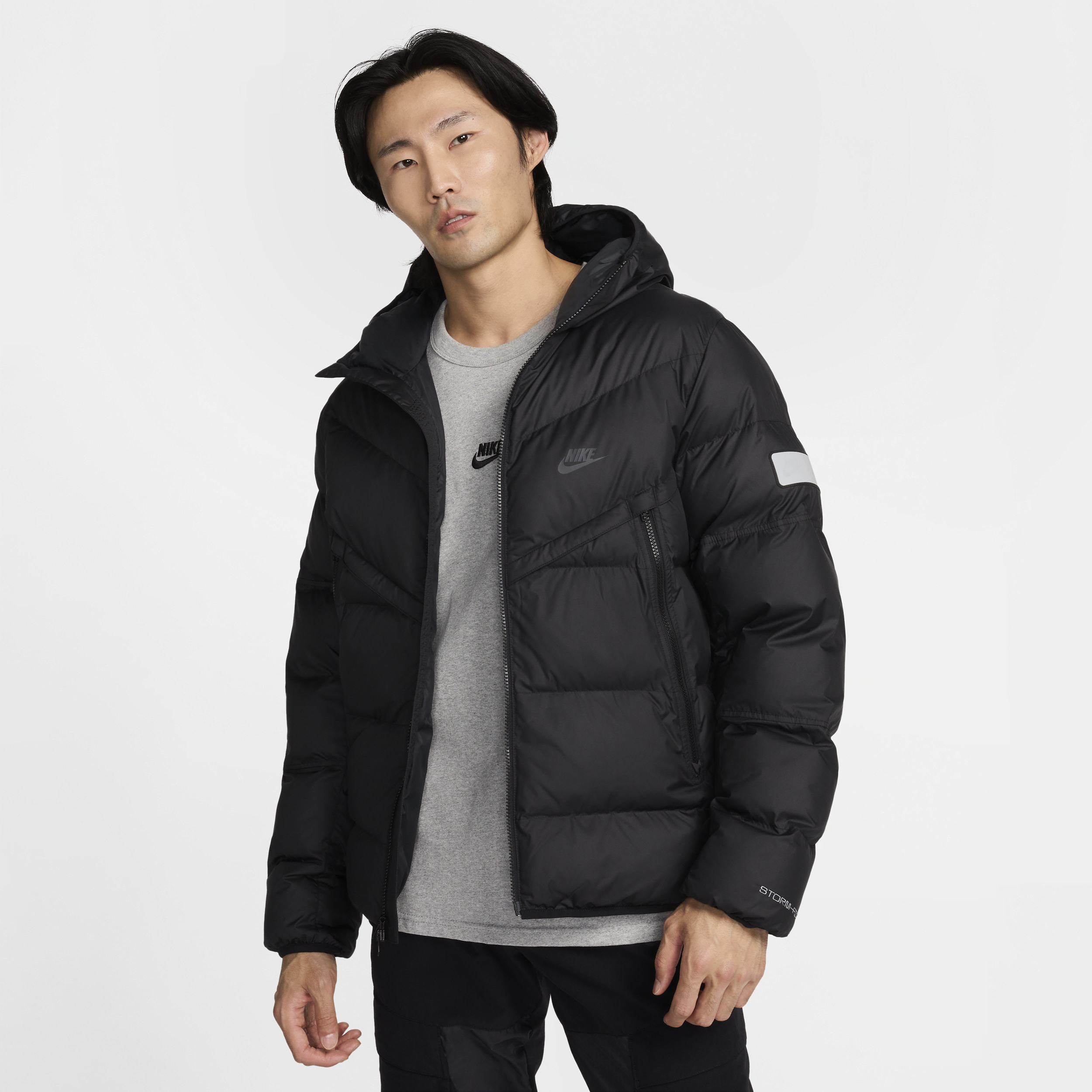 Thumbnail - Nike Windrunner Air Max PrimaLoft® Storm-FIT Jacke (Herren) - Schwarz