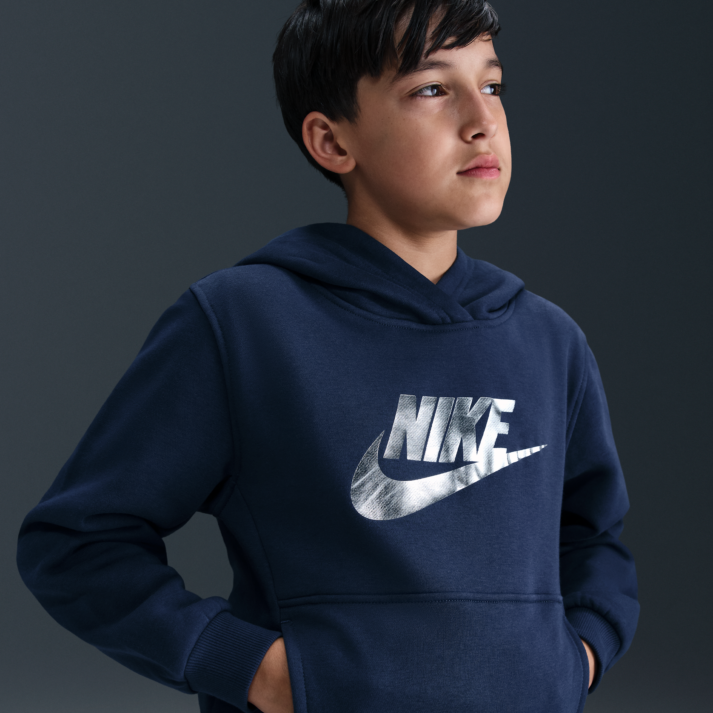 Thumbnail - Nike Club Fleece Hoodie (ältere Kinder) - Blau