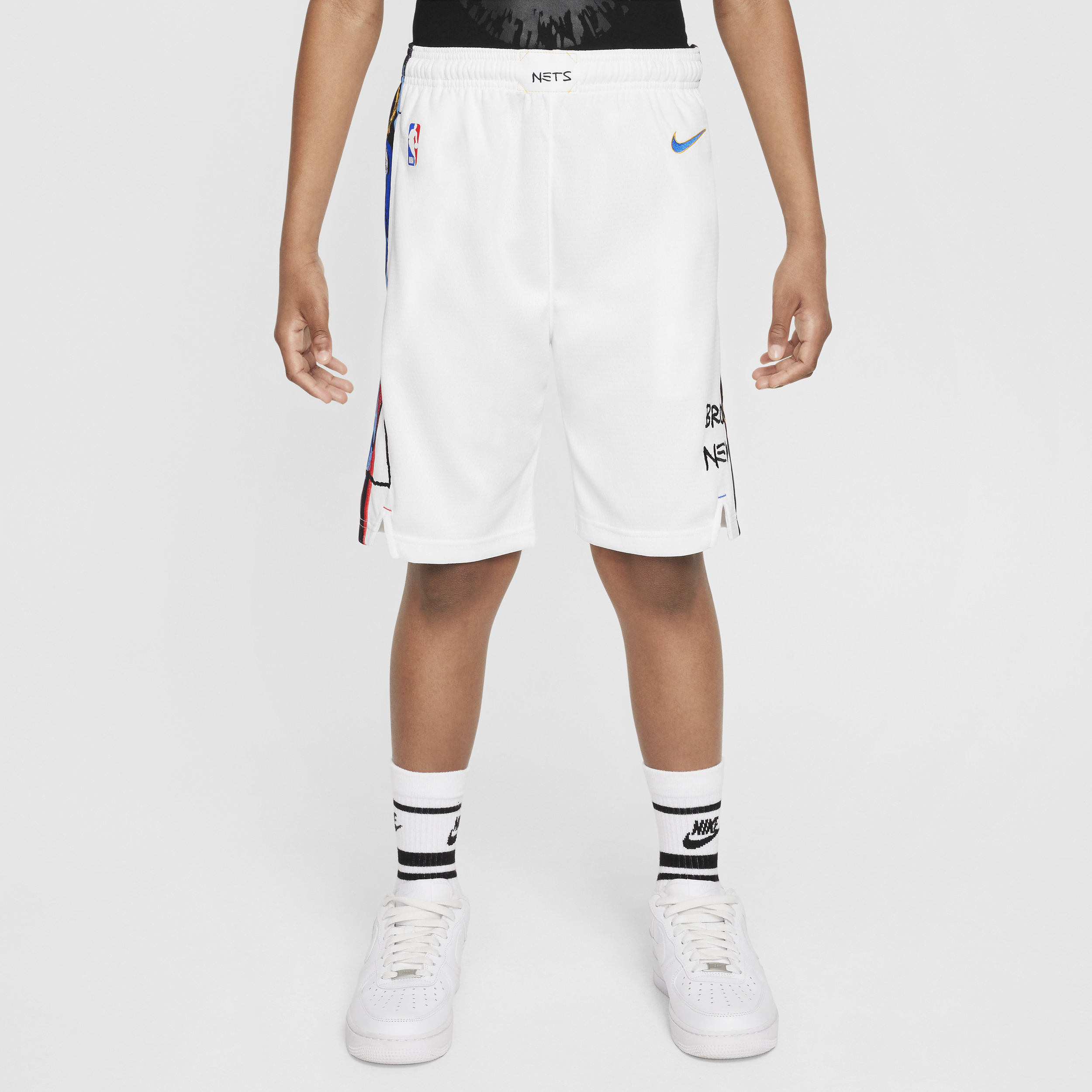 Nike Brooklyn Nets  Swingman NBA-shorts met Dri-FIT voor kids - Wit