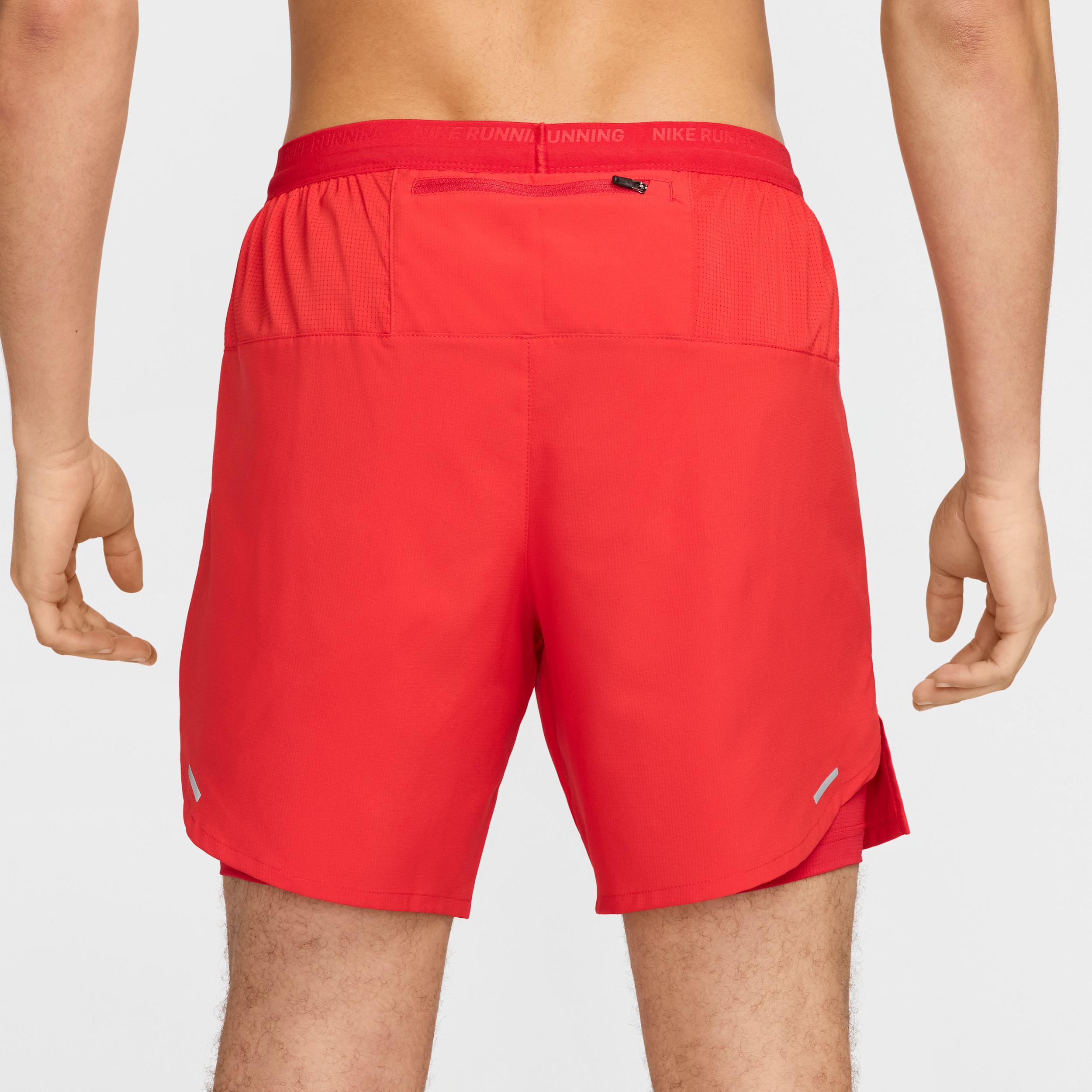 Short de running 2-en-1 18 cm Dri-FIT Nike Stride pour homme - Rouge