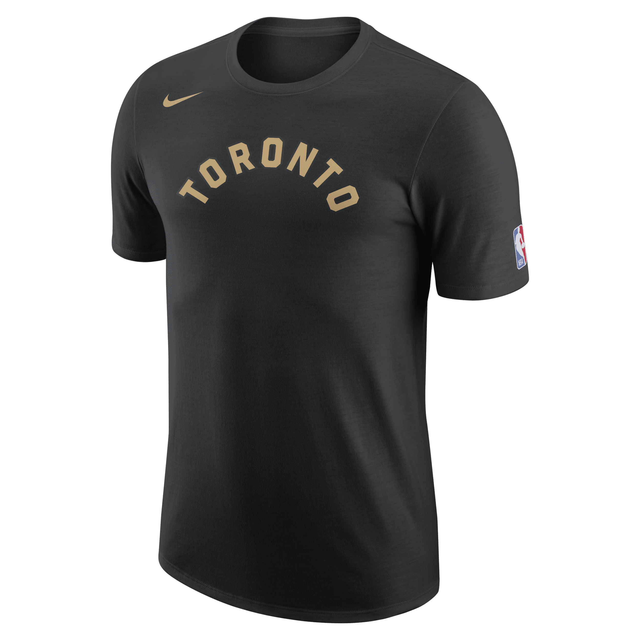 Męski T-shirt z logo Nike NBA Toronto Raptors City Edition - Czerń