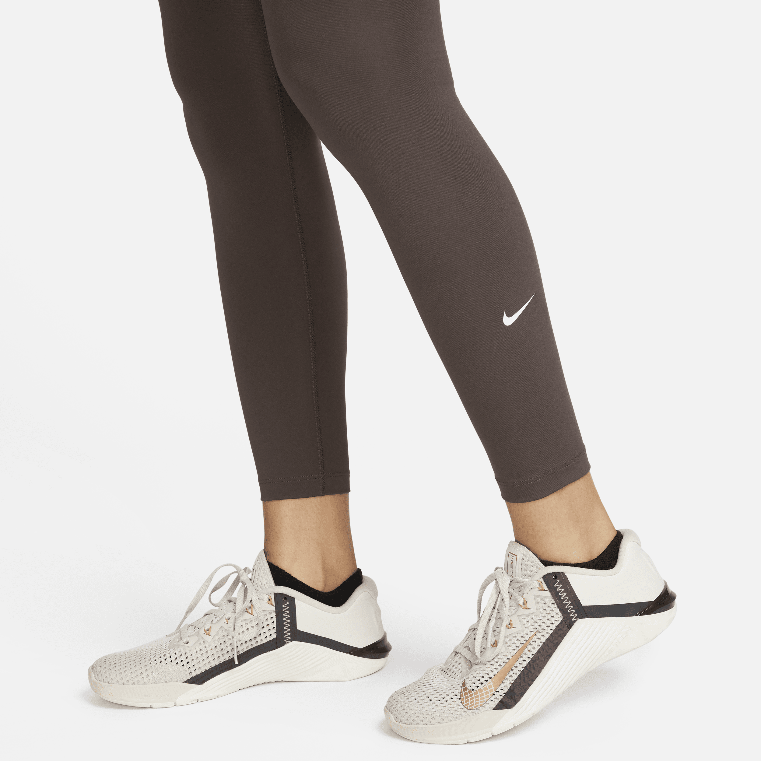Nike One Legging met hoge taille voor dames Bruin