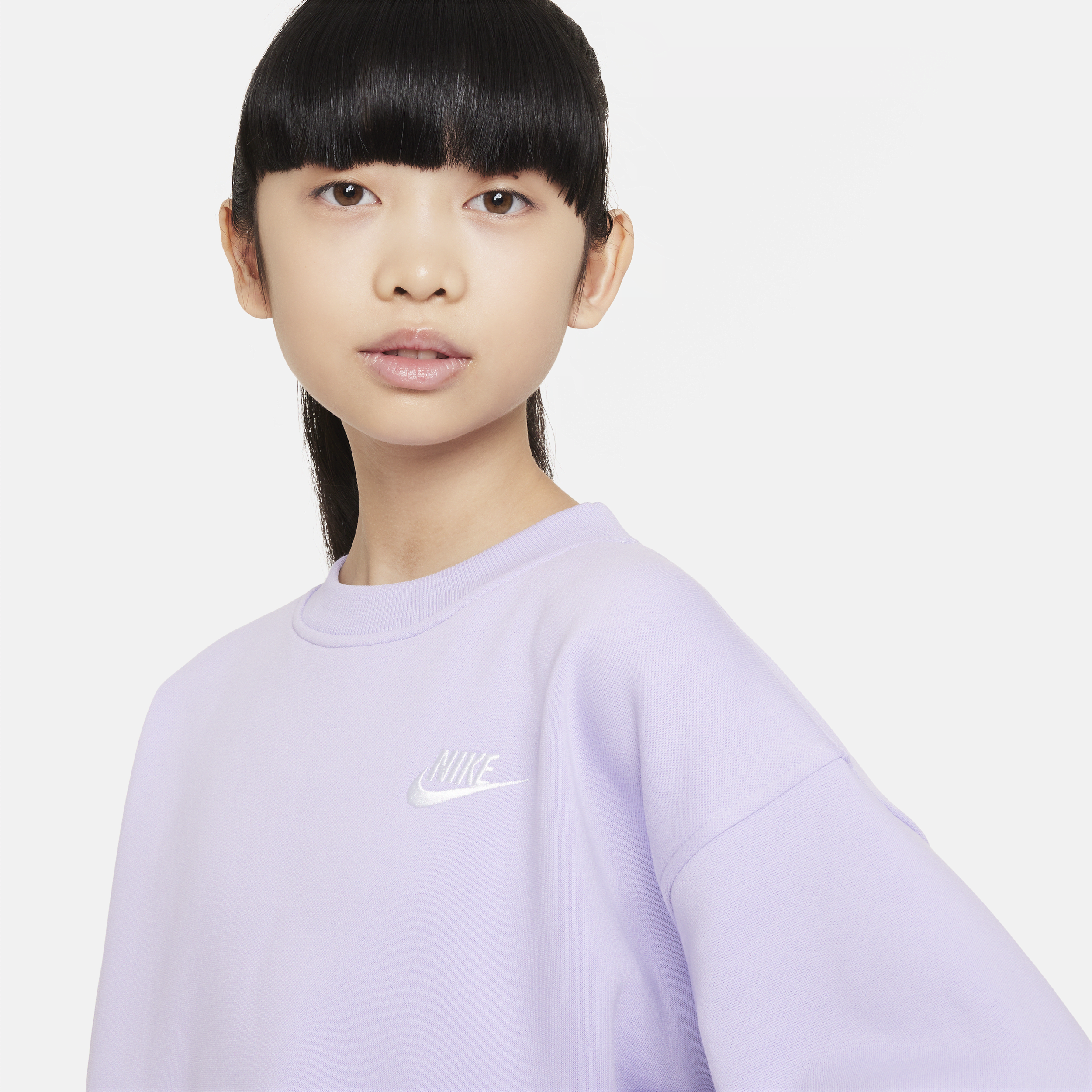 Nike Sportswear Club Fleece oversized sweatshirt voor meisjes Paars