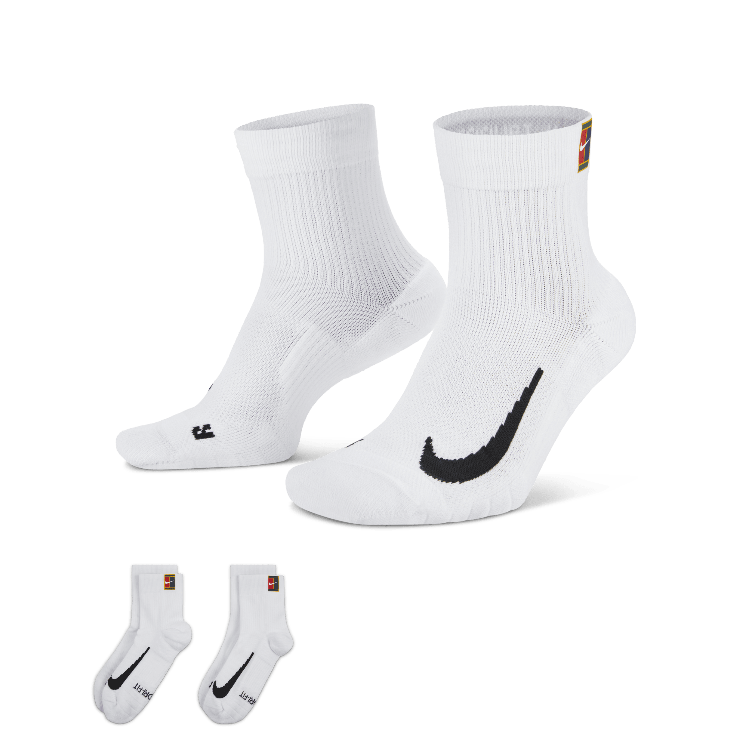 Chaussettes de tennis NikeCourt Multiplier Max (2 paires) - Blanc