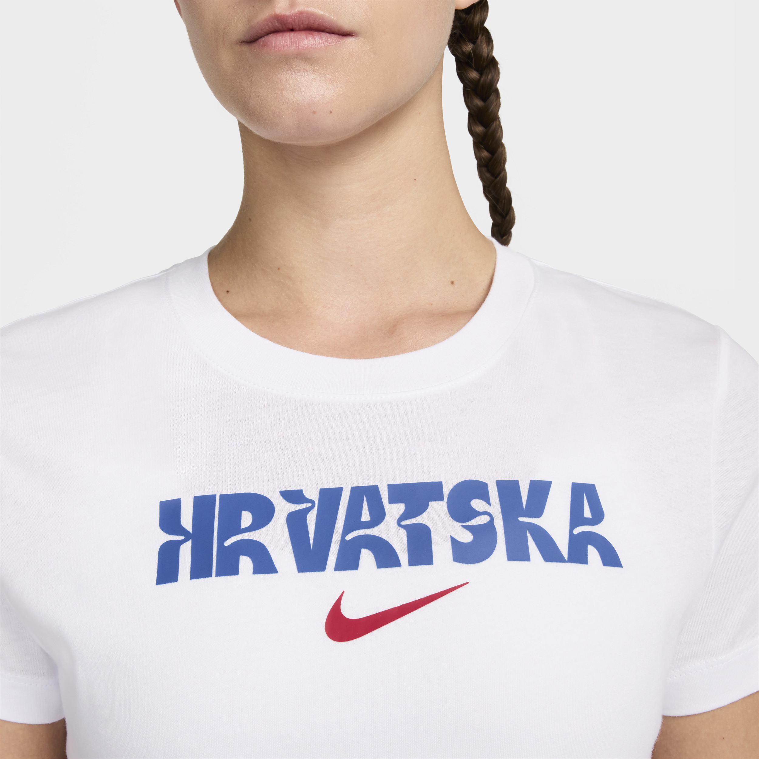 T-shirt Nike Football Croatie Crest pour femme - Blanc