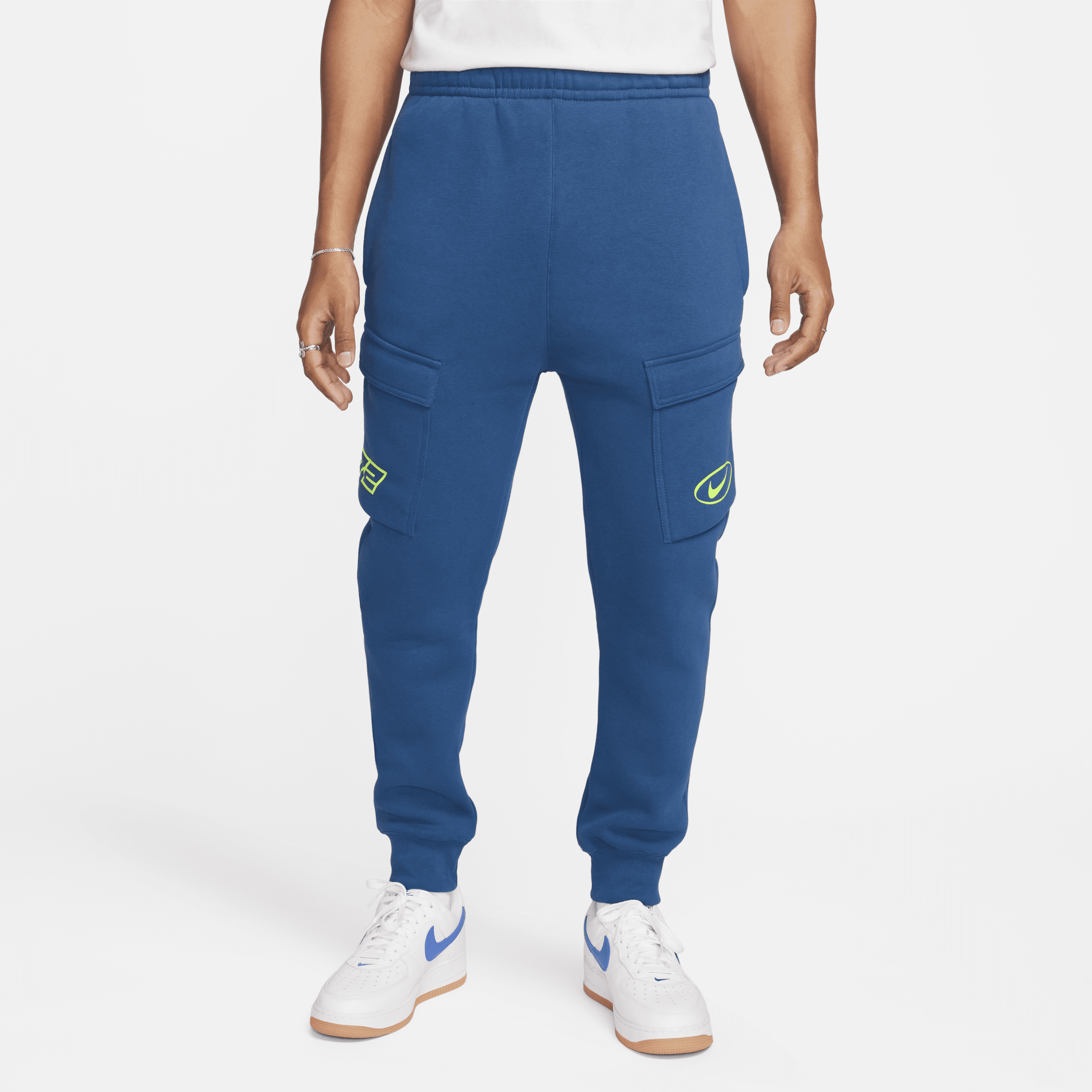 Nike Sportswear Cargobroek van fleece voor heren Blauw