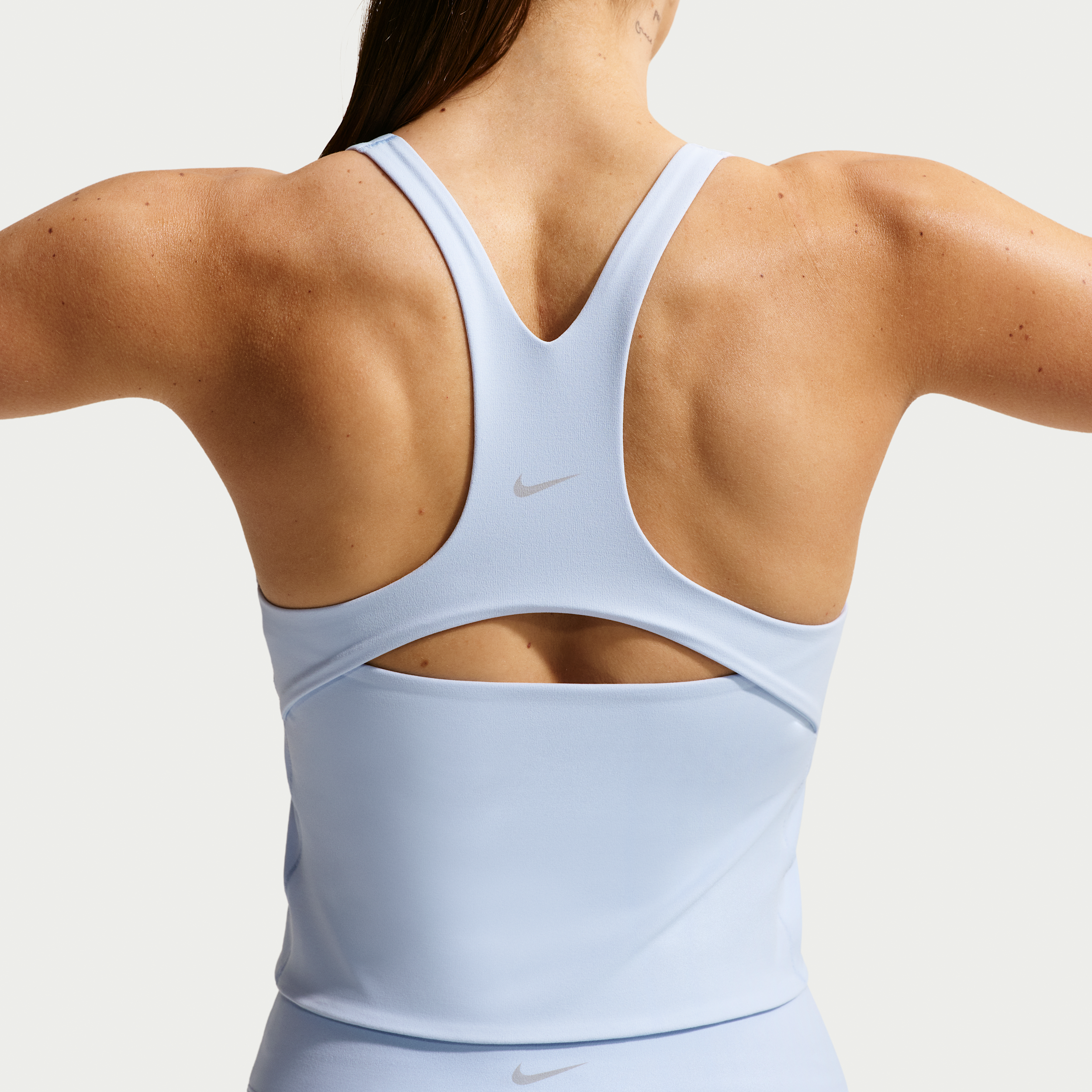 Nike Zenvy-sports-bh-tank med let støtte til kvinder - blå