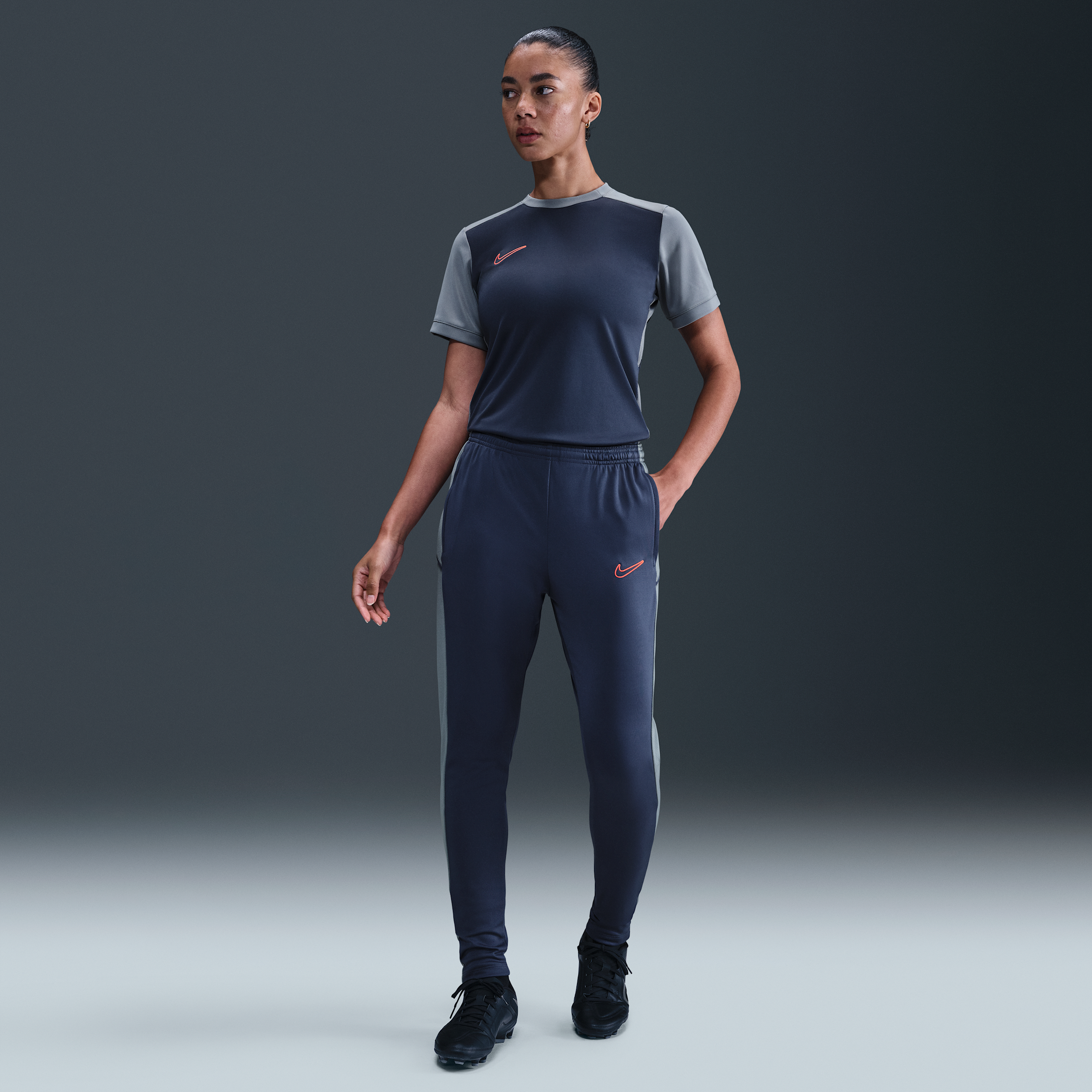 Nike Academy Womens Dri-FIT Football Pants - Blue - Polyester - 50% Recycled Polyester