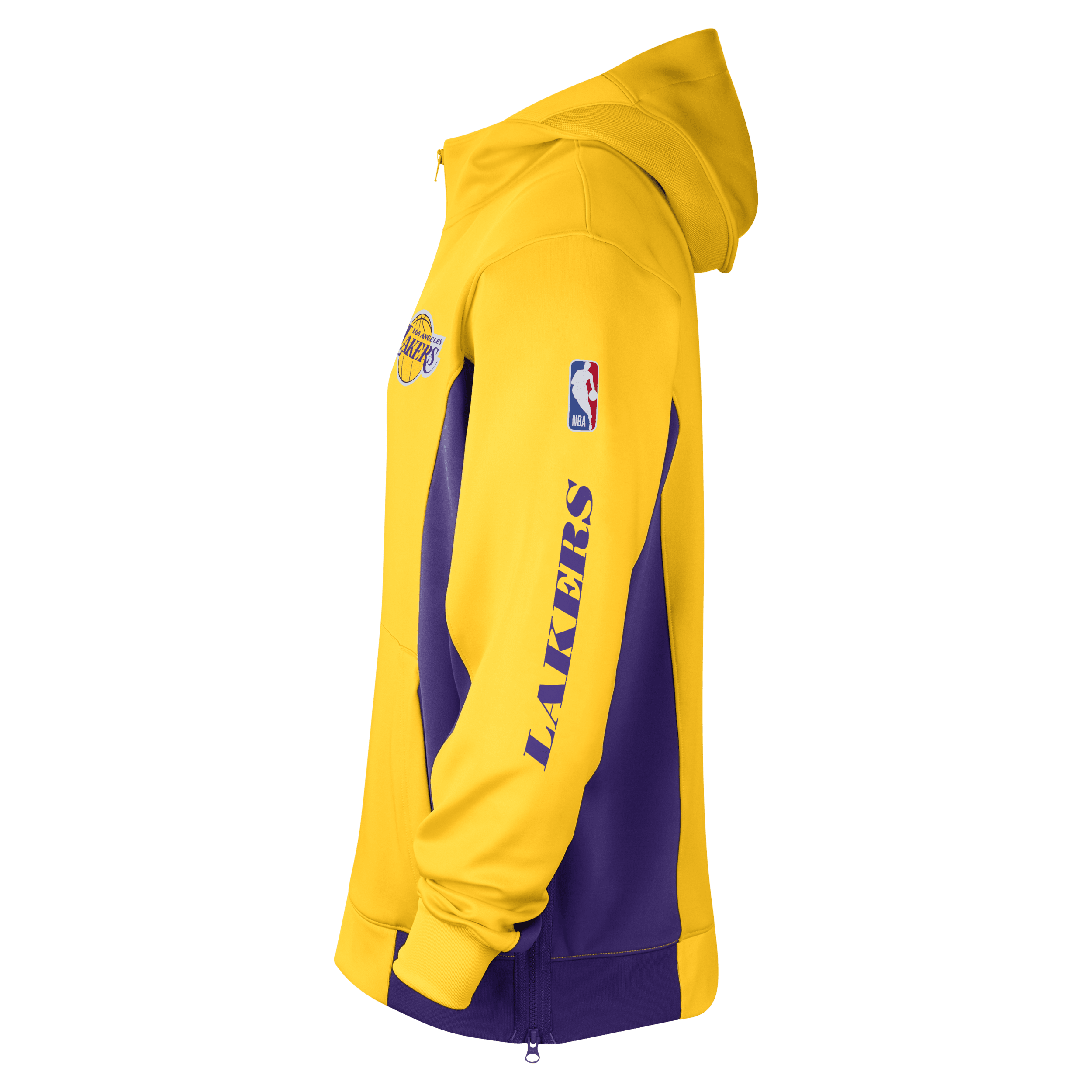 Nike Los Angeles Lakers Showtime Dri-FIT NBA-hoodie met rits over de hele lengte voor heren Geel