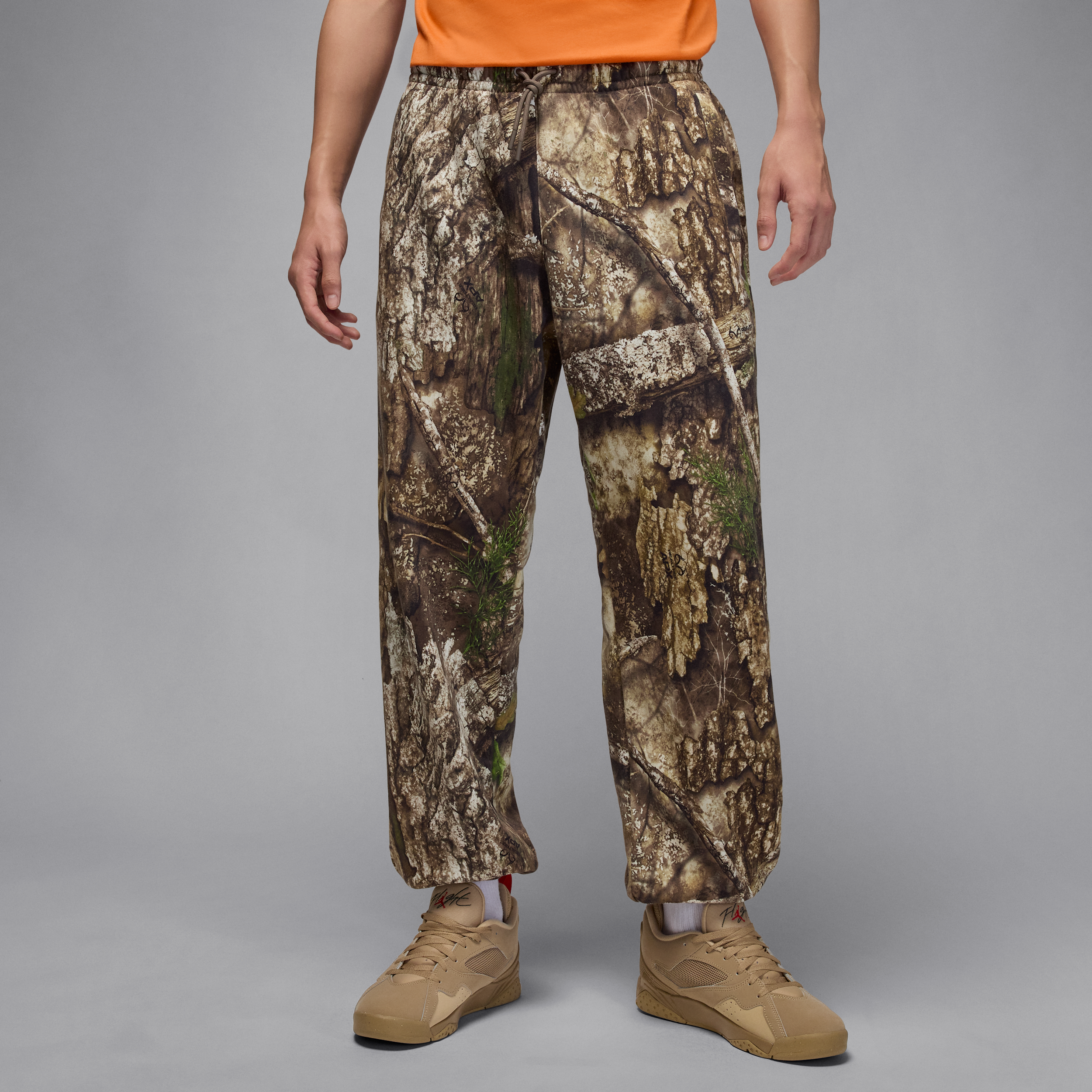 Nike Jordan Brooklyn Mens Fleece Realtree Trousers - Green - Cotton