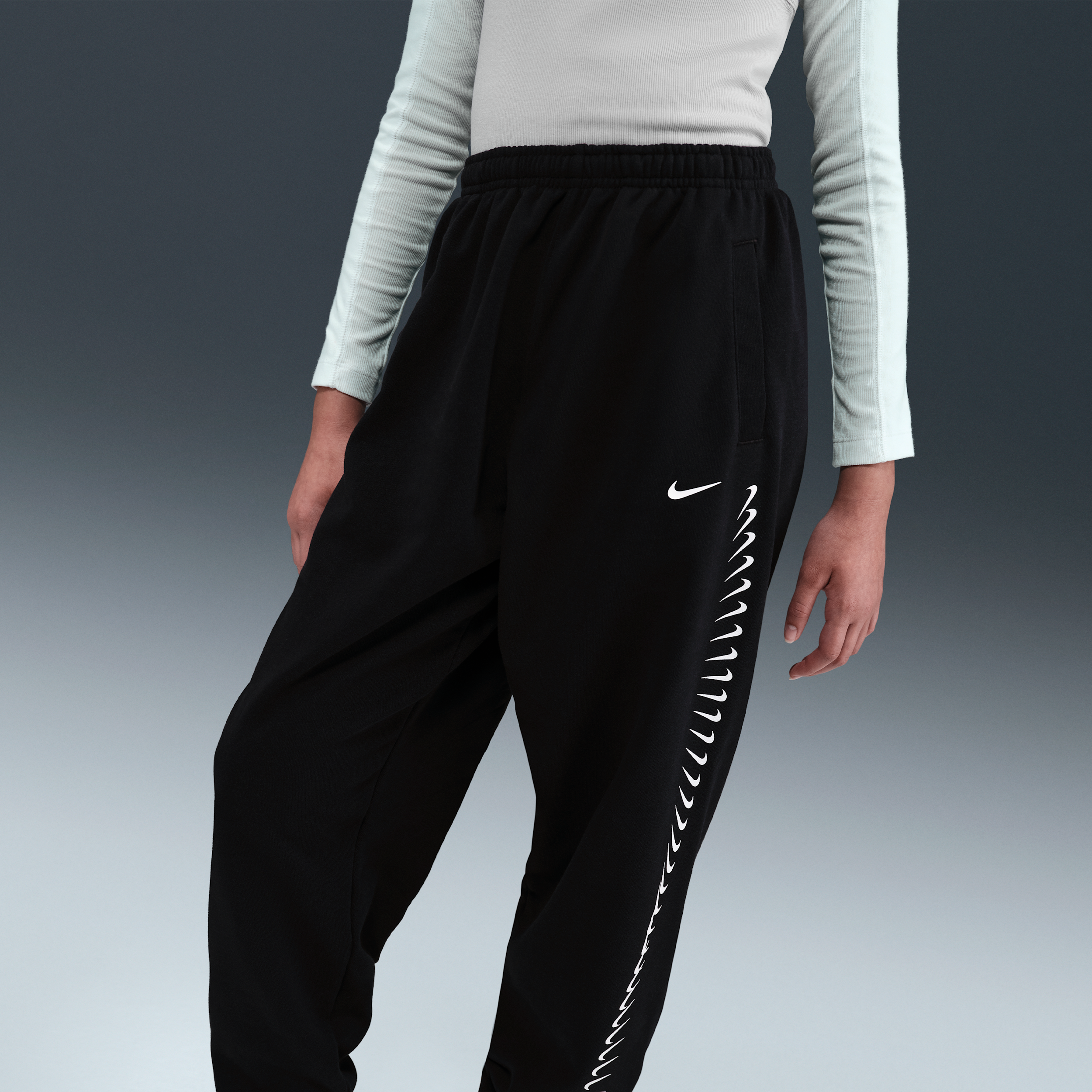 Thumbnail - Nike Dri-FIT Fleece-Hose (Mädchen) - Schwarz