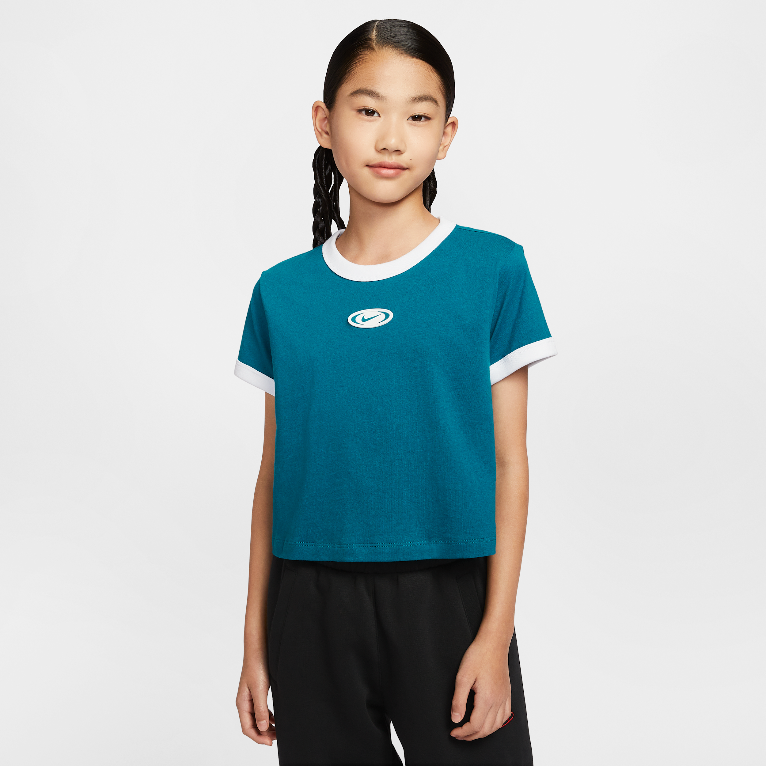 Nike Older Kids' (Girls') Cropped T-Shirt - Blue