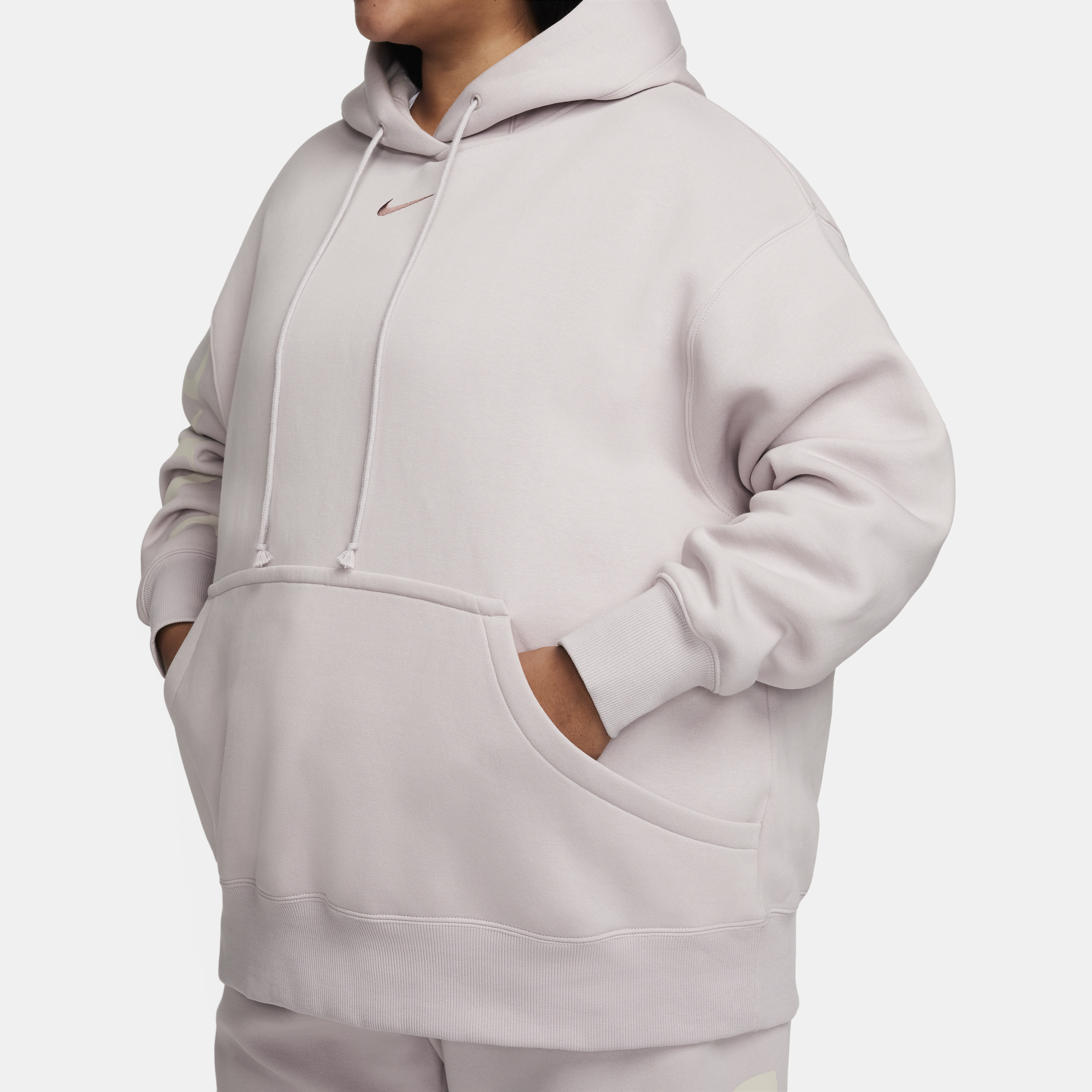 Nike Sportswear Phoenix Fleece oversized hoodie met logo voor dames (Plus Size) Paars