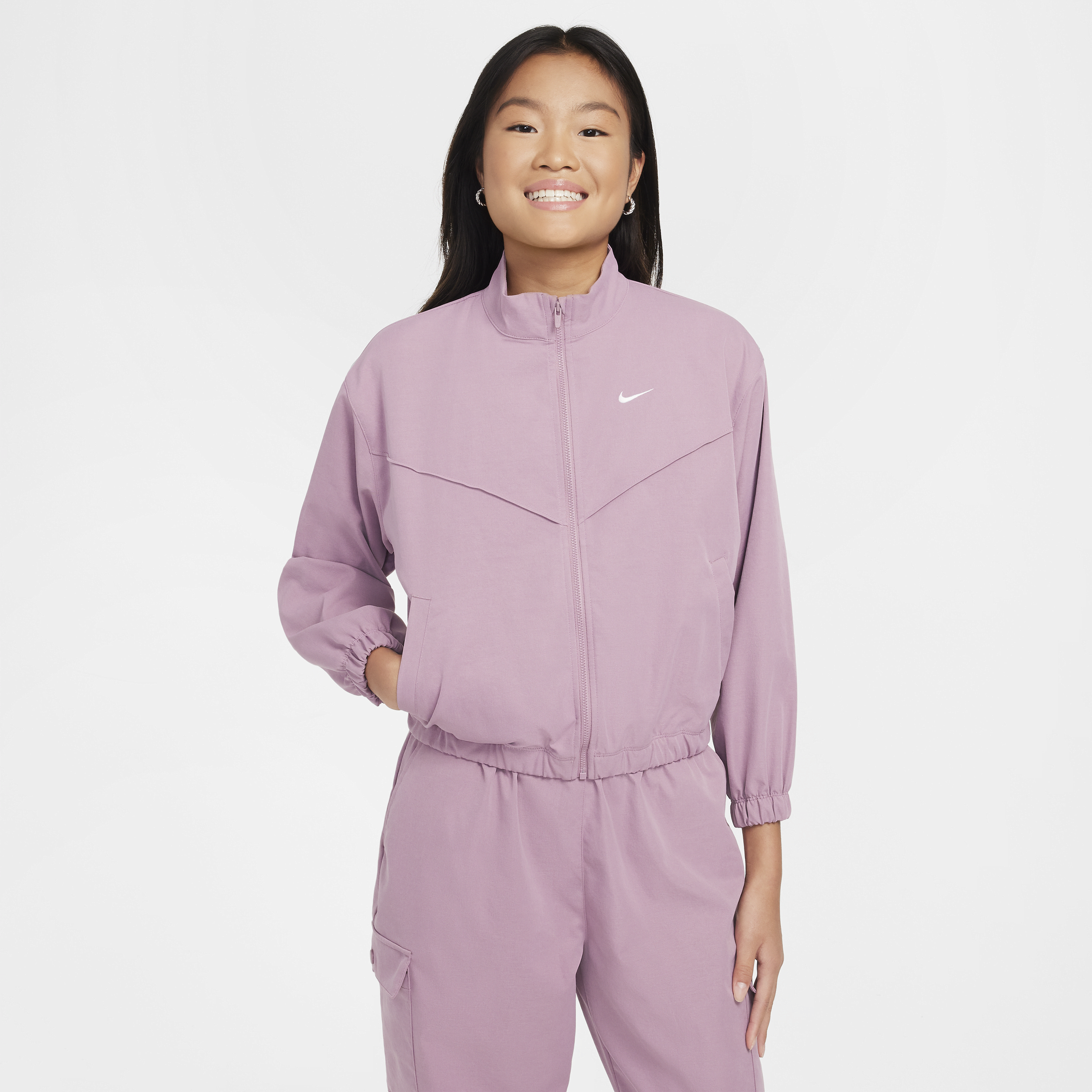 Nike Sportswear licht, oversized jack voor meisjes - Paars