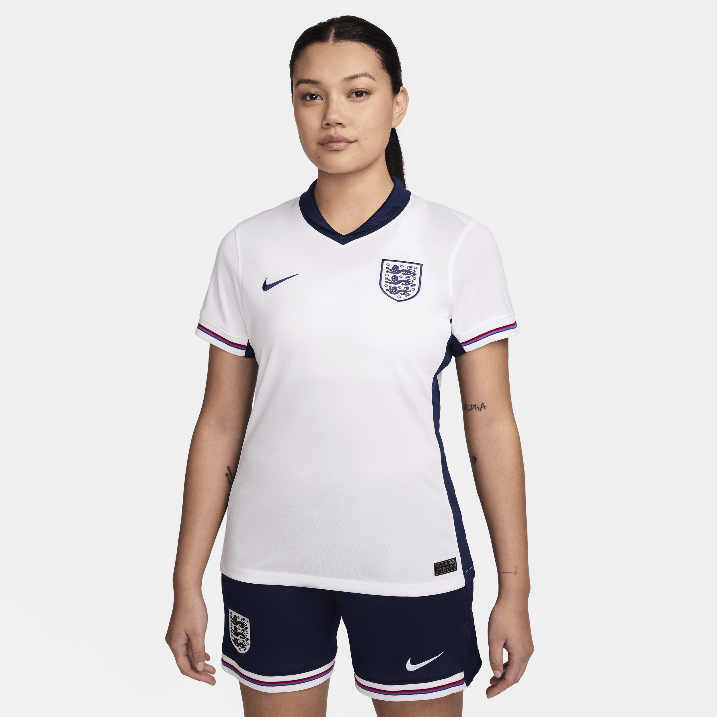 Nike Engeland (herenelftal) 2024 25 Stadium Thuis Dri-FIT replica-voetbalshirt voor dames Wit