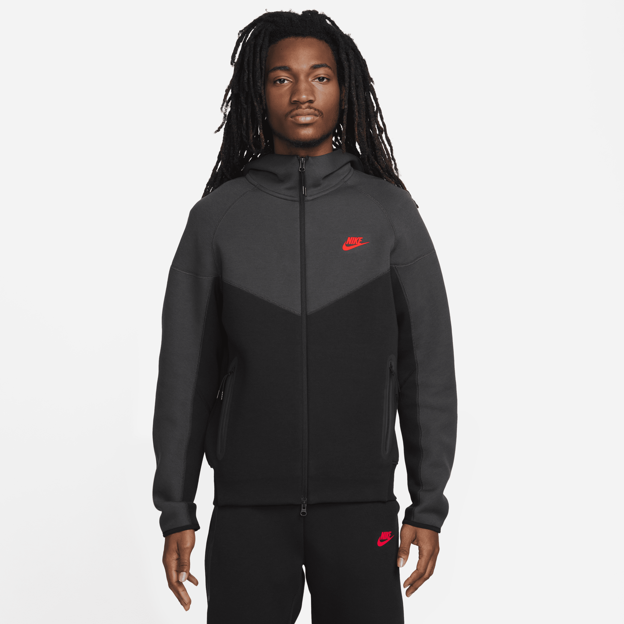 Nike Sportswear Tech Fleece Windrunner Hoodie met rits voor heren Zwart