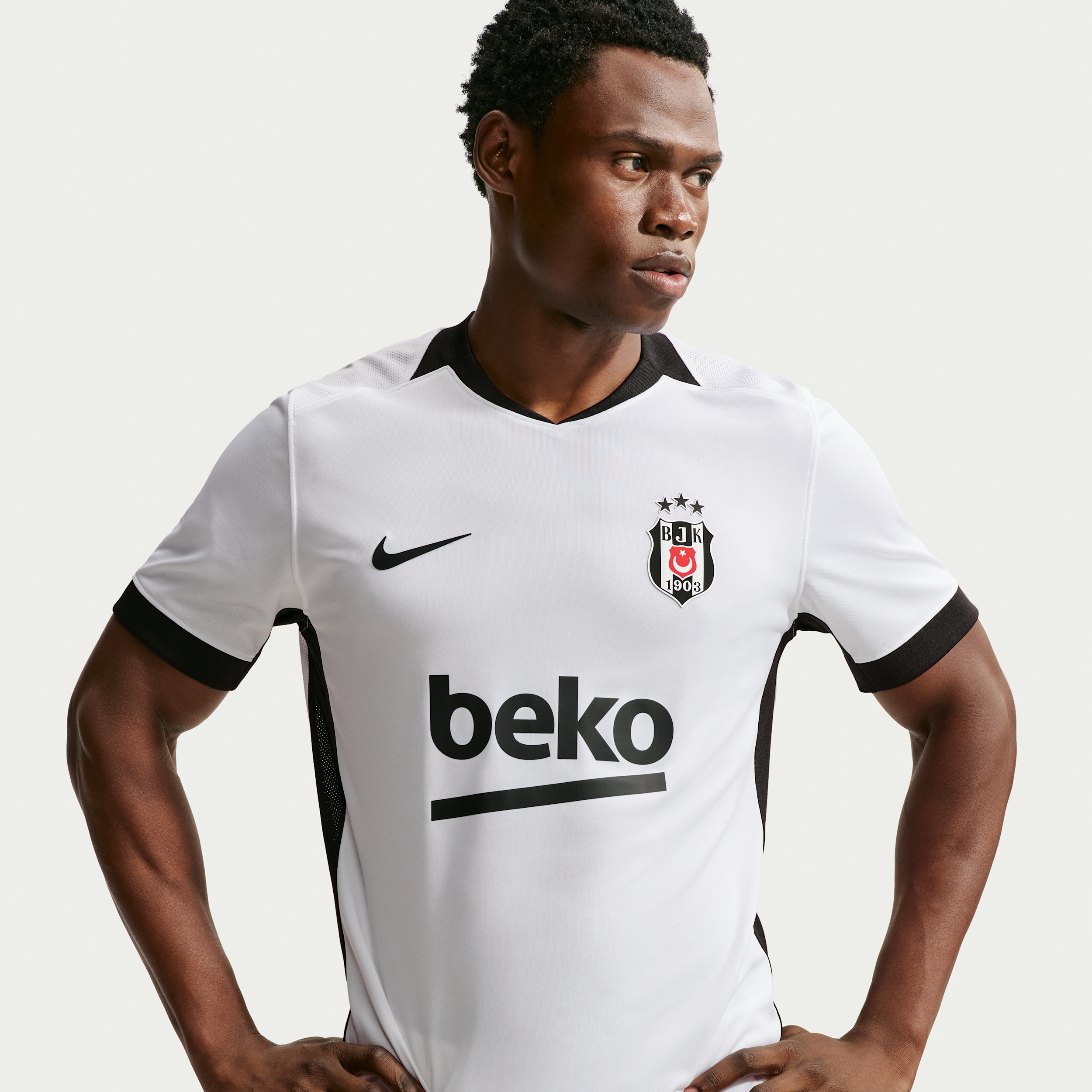 Beşiktaş J.K. 2026/27 Home Nike Dri-FIT Replica-fodboldtrøje til mænd - hvid