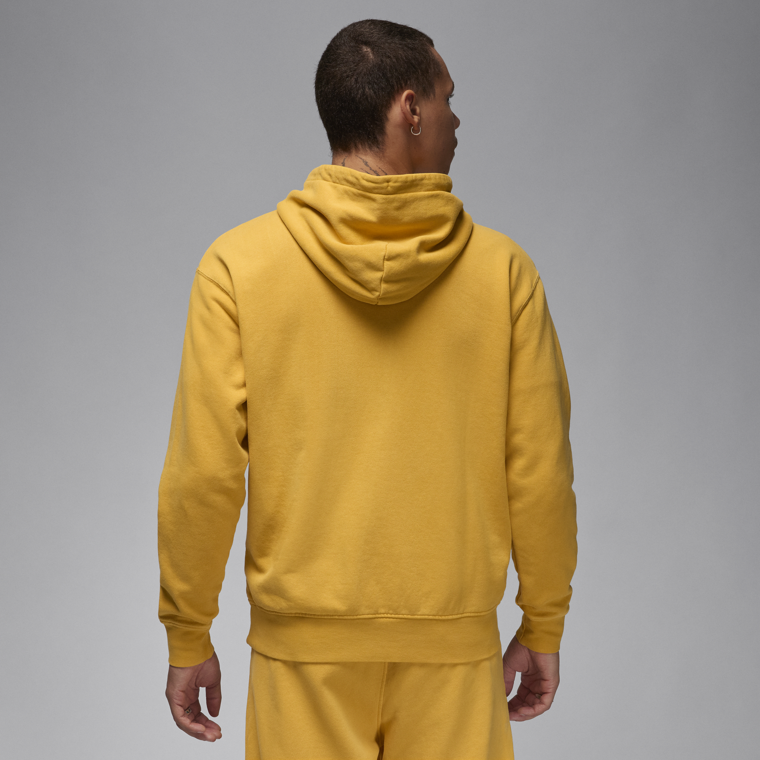 Jordan Flight Fleece hoodie met gewassen look voor heren Geel