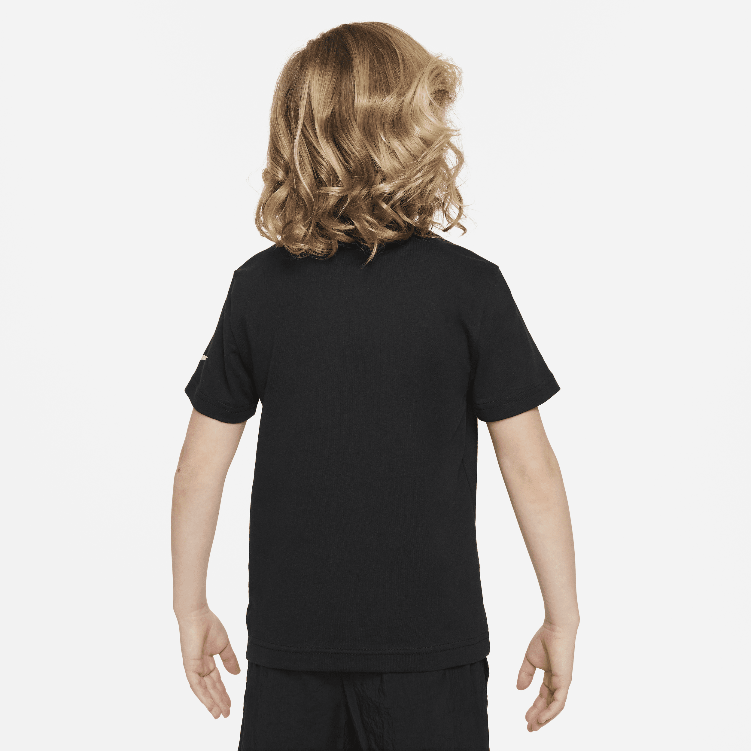 Nike T-shirt met recht design en jetski-graphic voor kleuters Zwart