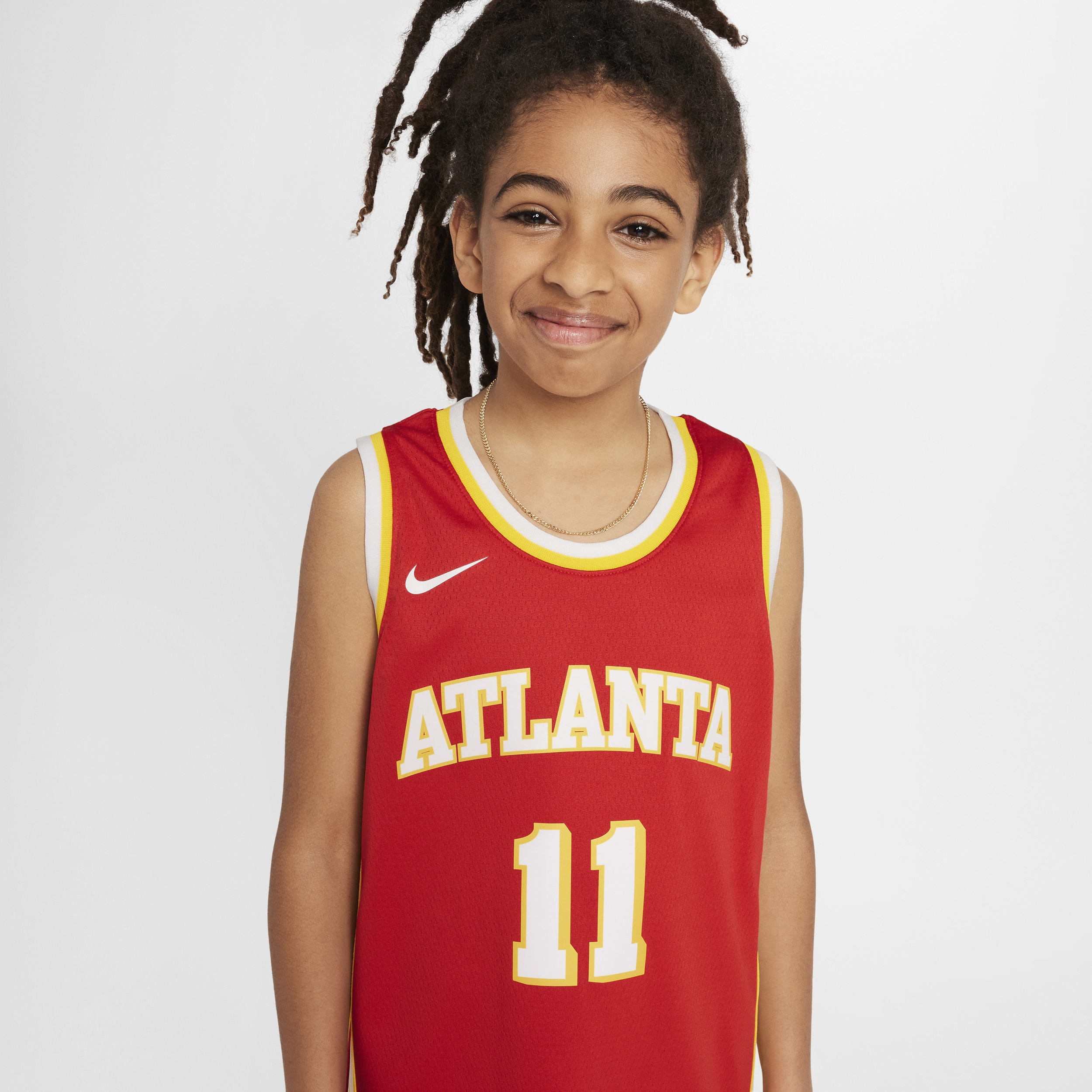 Nike Atlanta Hawks 2023 24 Icon Edition Swingman NBA-jersey voor kids Rood