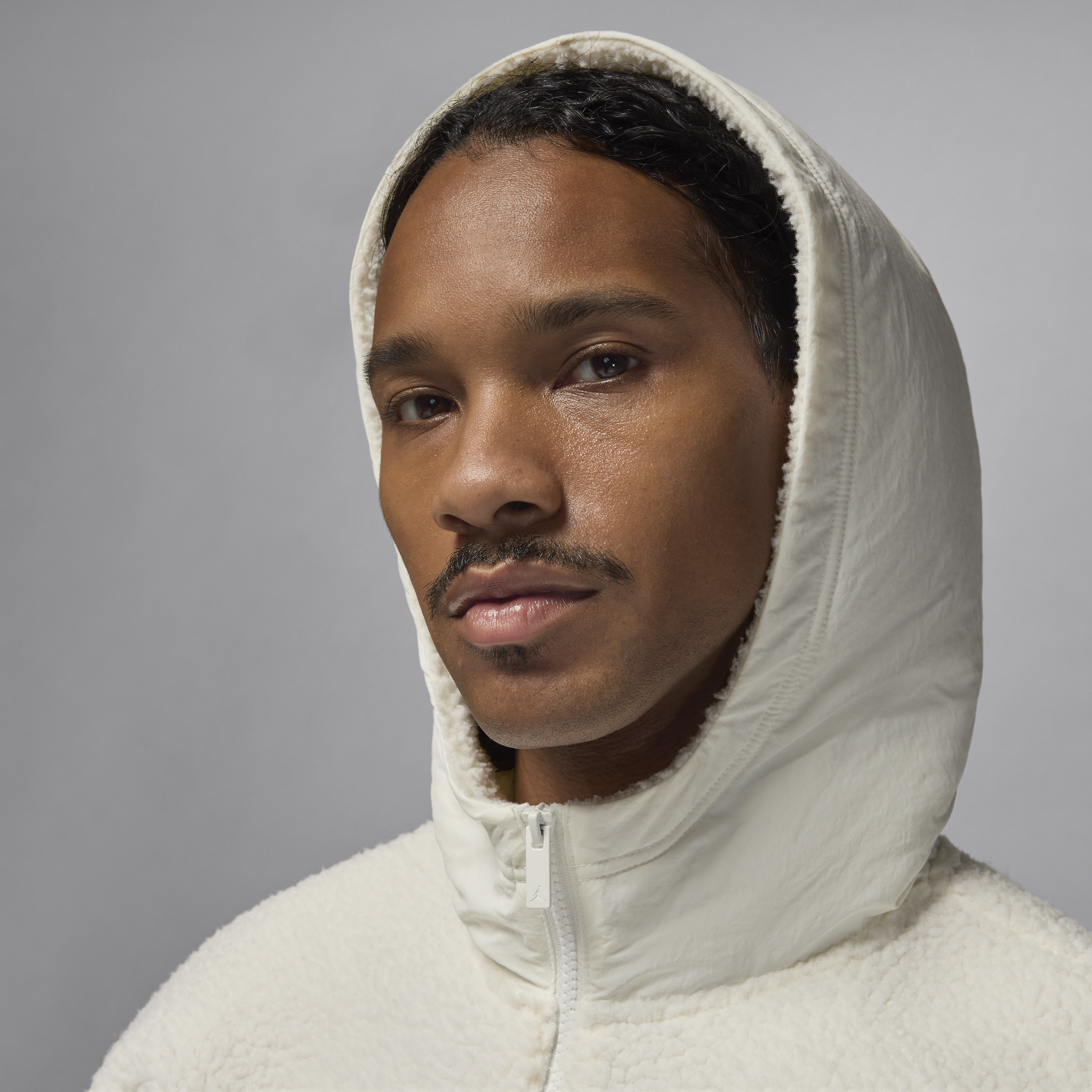 Sweat à capuche en Fleece à poils longs Jordan Flight pour homme - Blanc