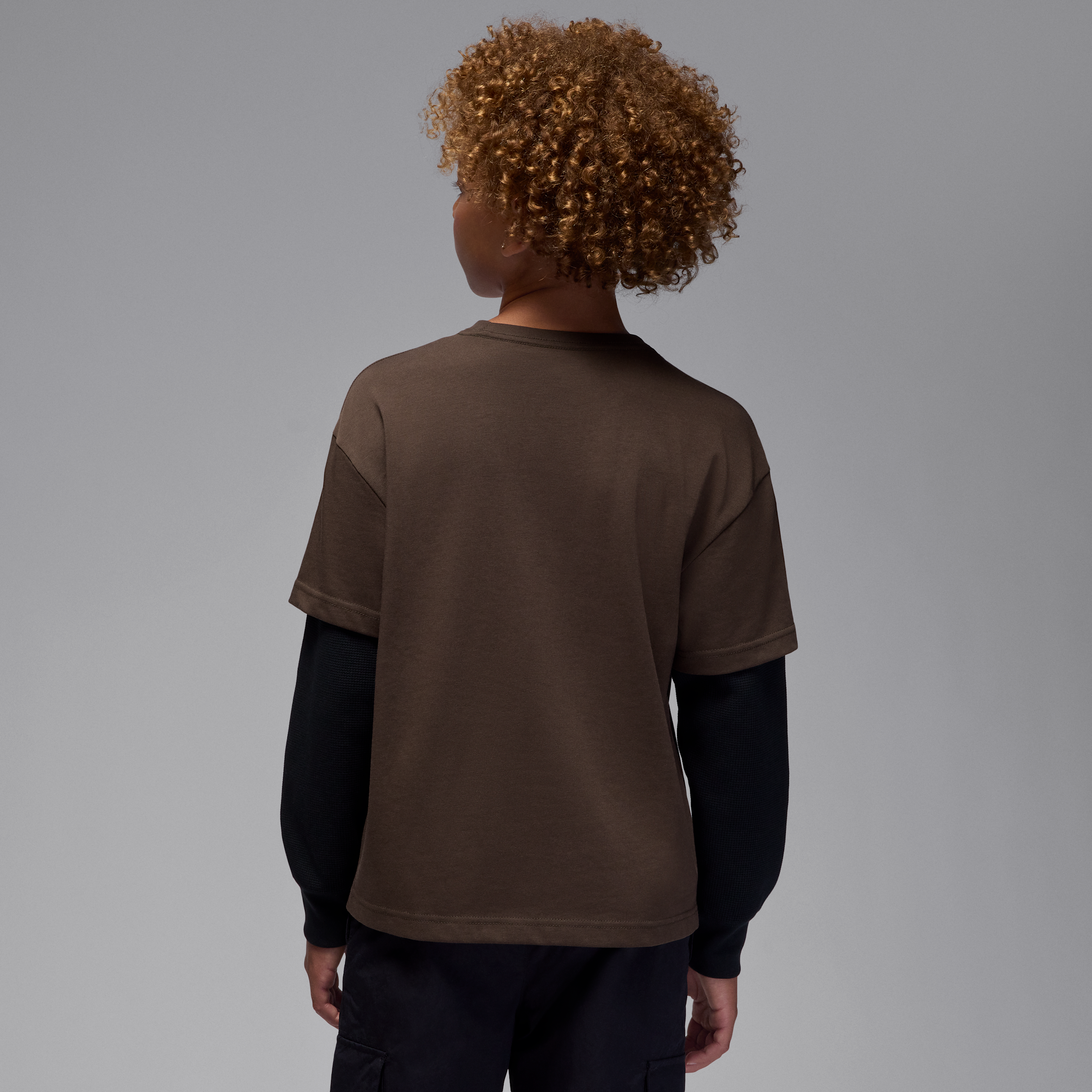 Thumbnail - Jordan T-Shirt im Lagenlook (ältere Kinder) - Braun