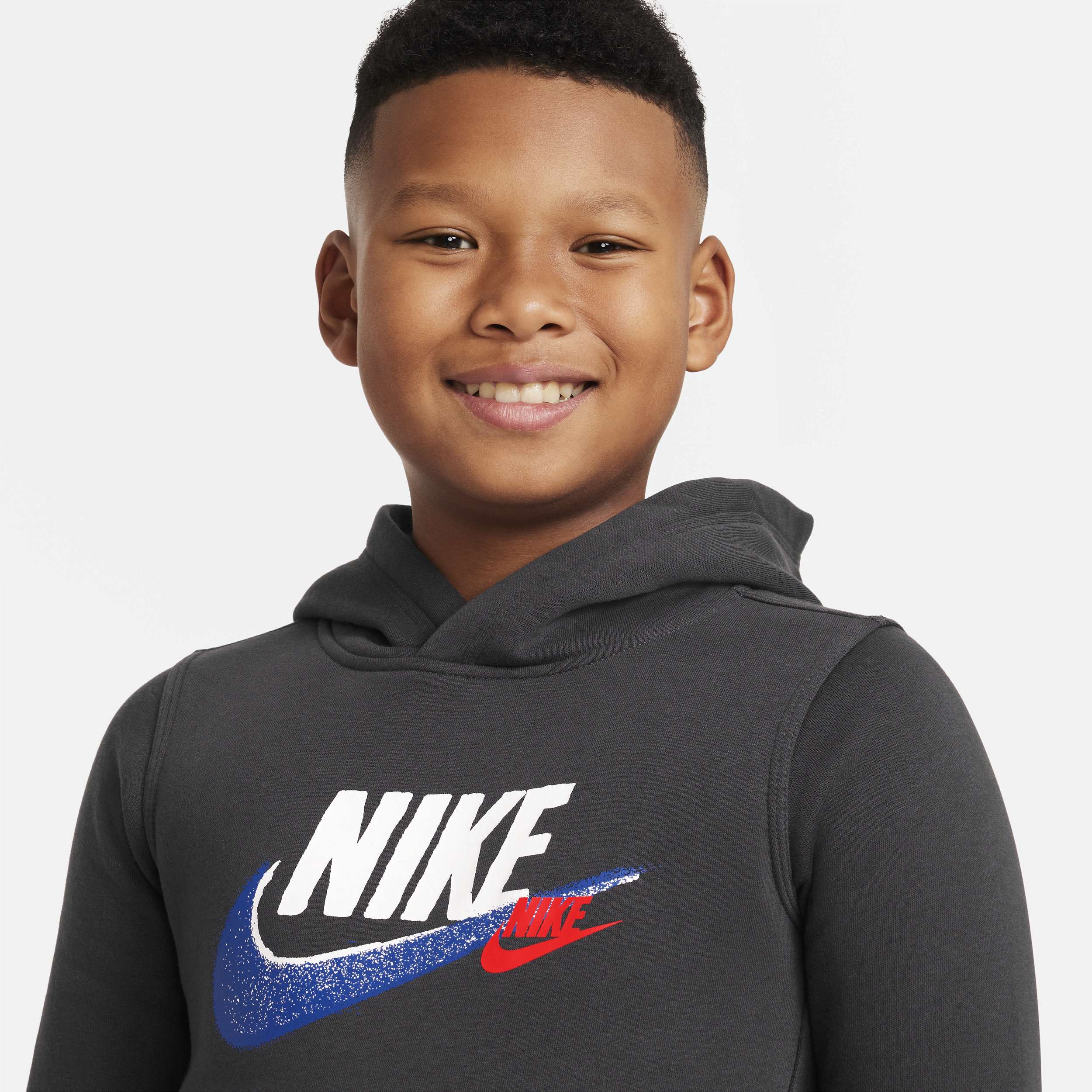 Sweat à capuche en tissu Fleece Nike Sportswear Standard Issue pour garçon plus âgé - Gris