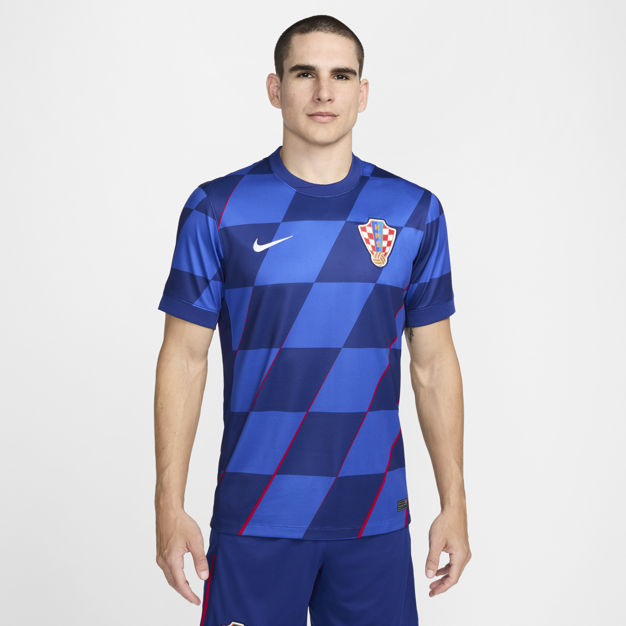 Nike Kroatië 2024 25 Stadium Uit Dri-FIT replica voetbalshirt voor heren Blauw