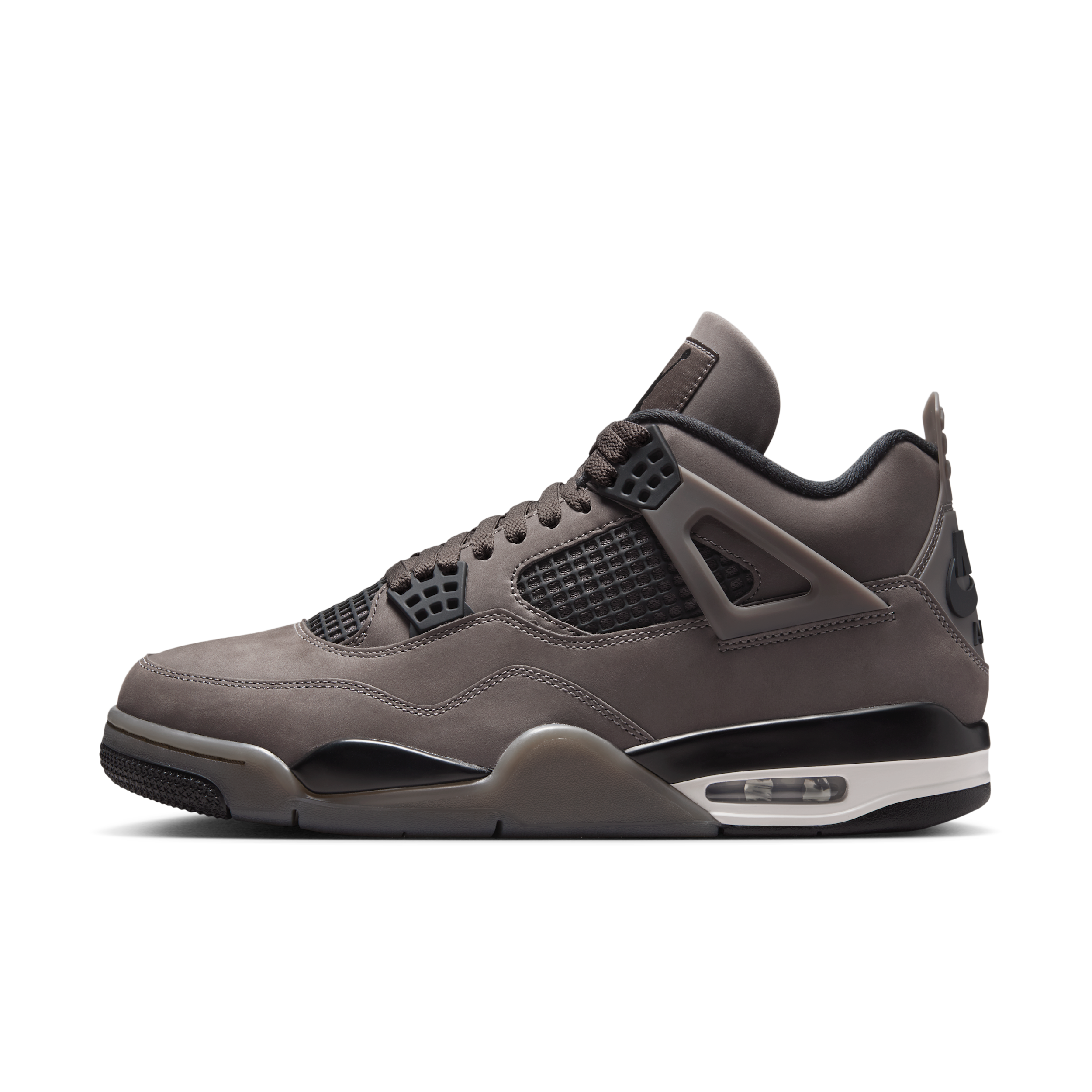Thumbnail - Air Jordan 4 Retro "Cave Stone and Black" Schuh (Herren) - Grau