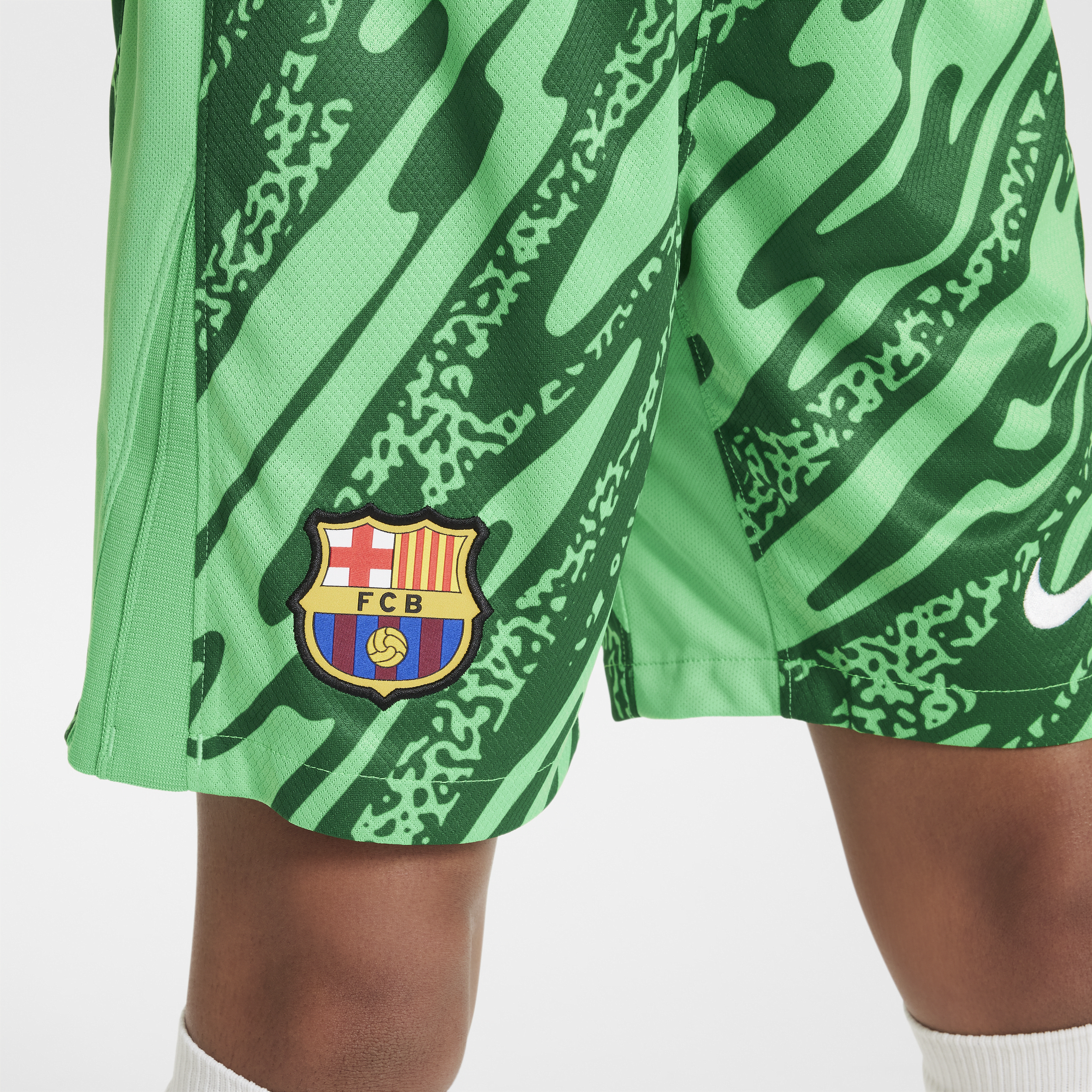 Short de foot replica Nike Dri-FIT FC Barcelona 2024/25 Stadium Gardien de but pour ado - Vert