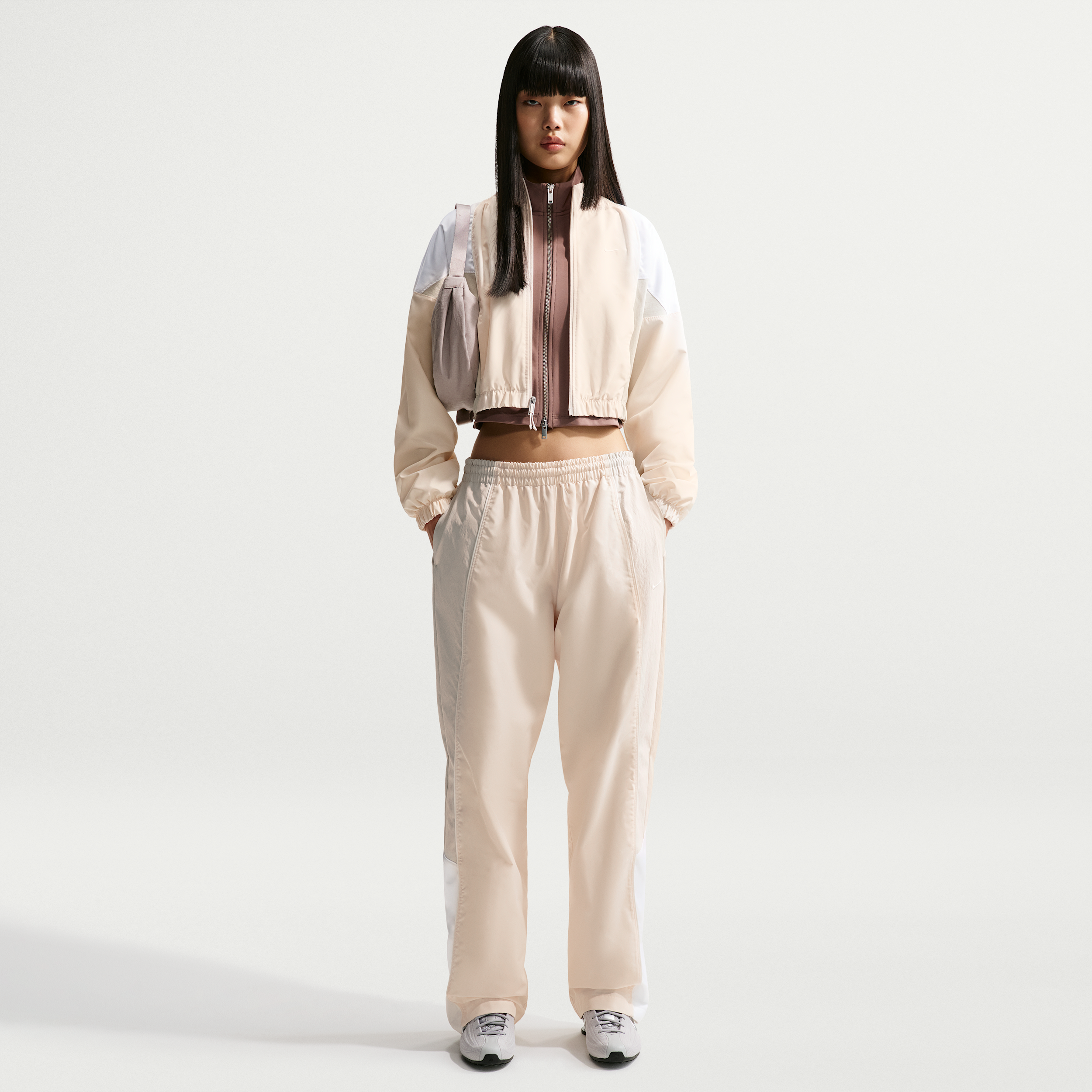 Track pants oversize a vita media Nike – Donna - Bianco
