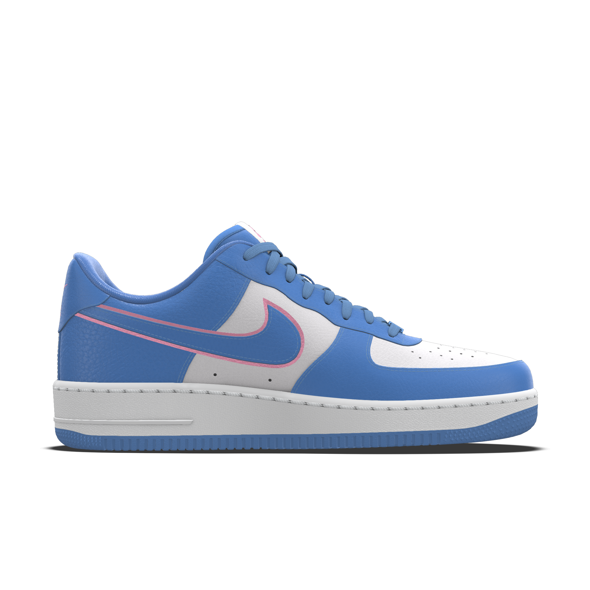 Custom Nike Air Force 1 Low By You-sko til kvinder - blå - 2393840806