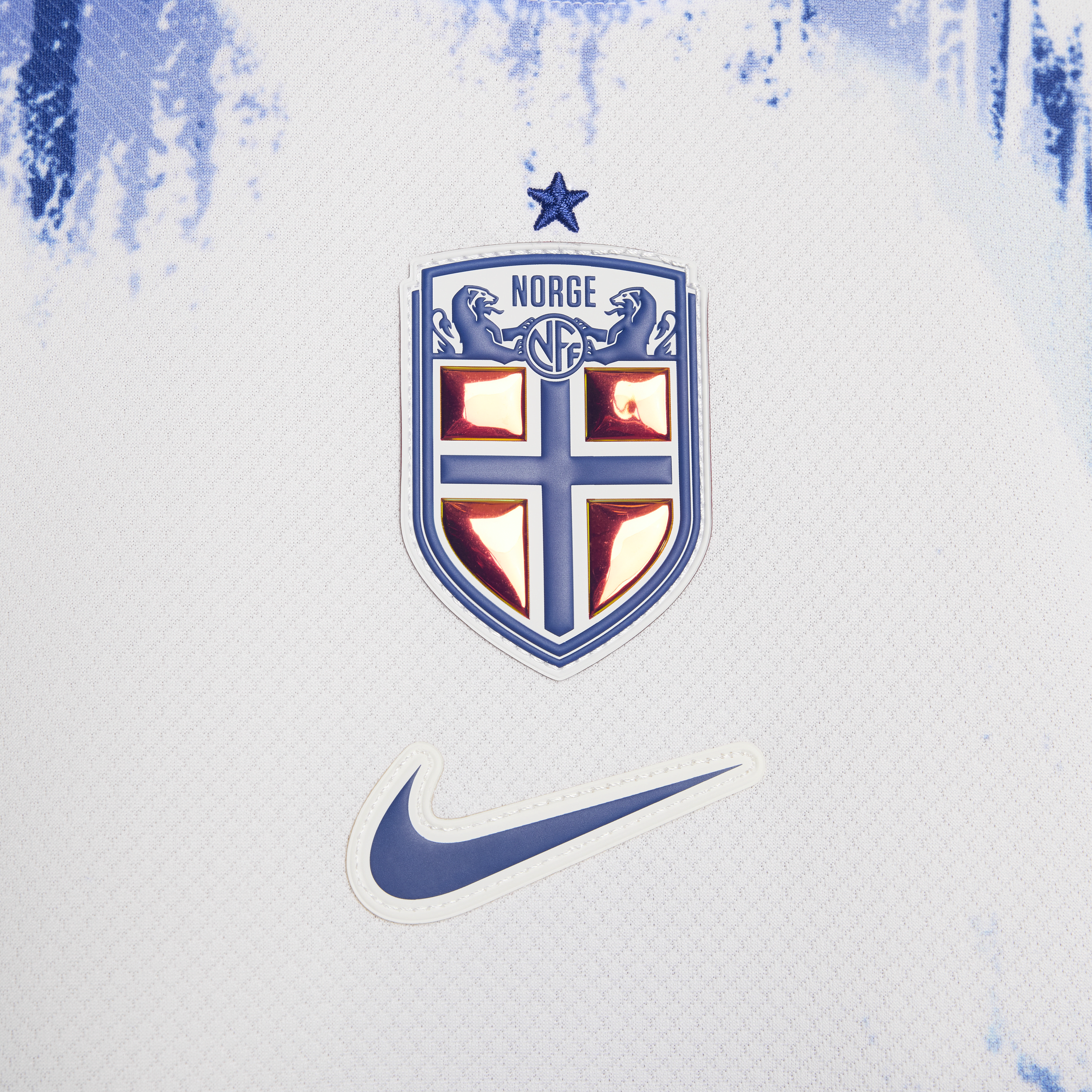 Nike Noorwegen (vrouwenelftal) 2024 25 Stadium Uit Dri-FIT Replica voetbalshirt voor dames Wit