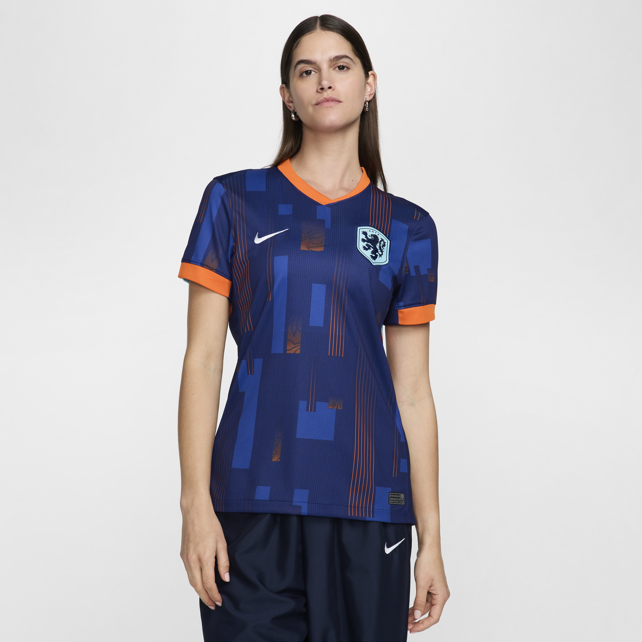 Nederland (herenelftal) 2024 25 Stadium Uit Nike Dri-FIT replica voetbalshirt voor dames Blauw