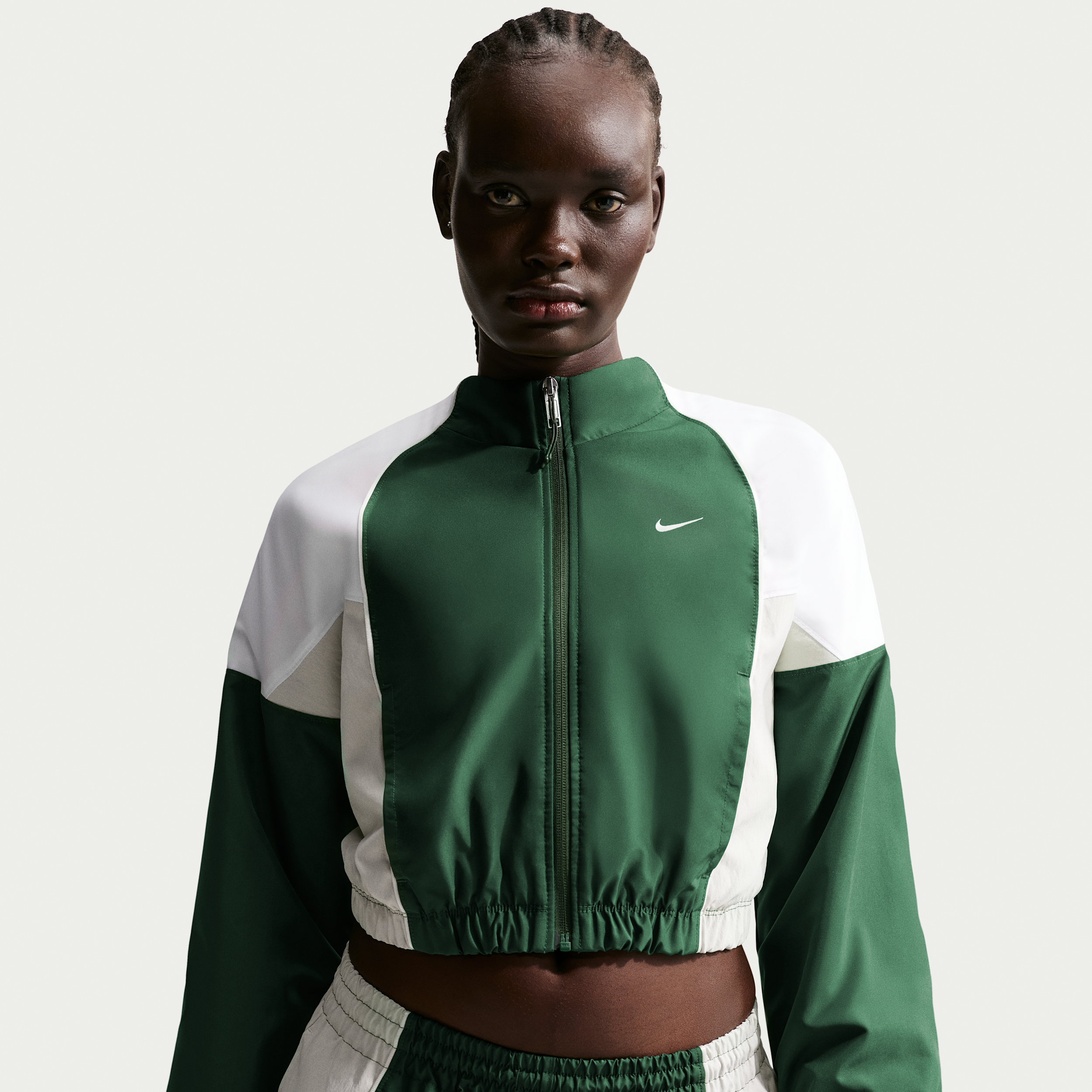 Track jacket a taglio corto Nike – Donna - Verde