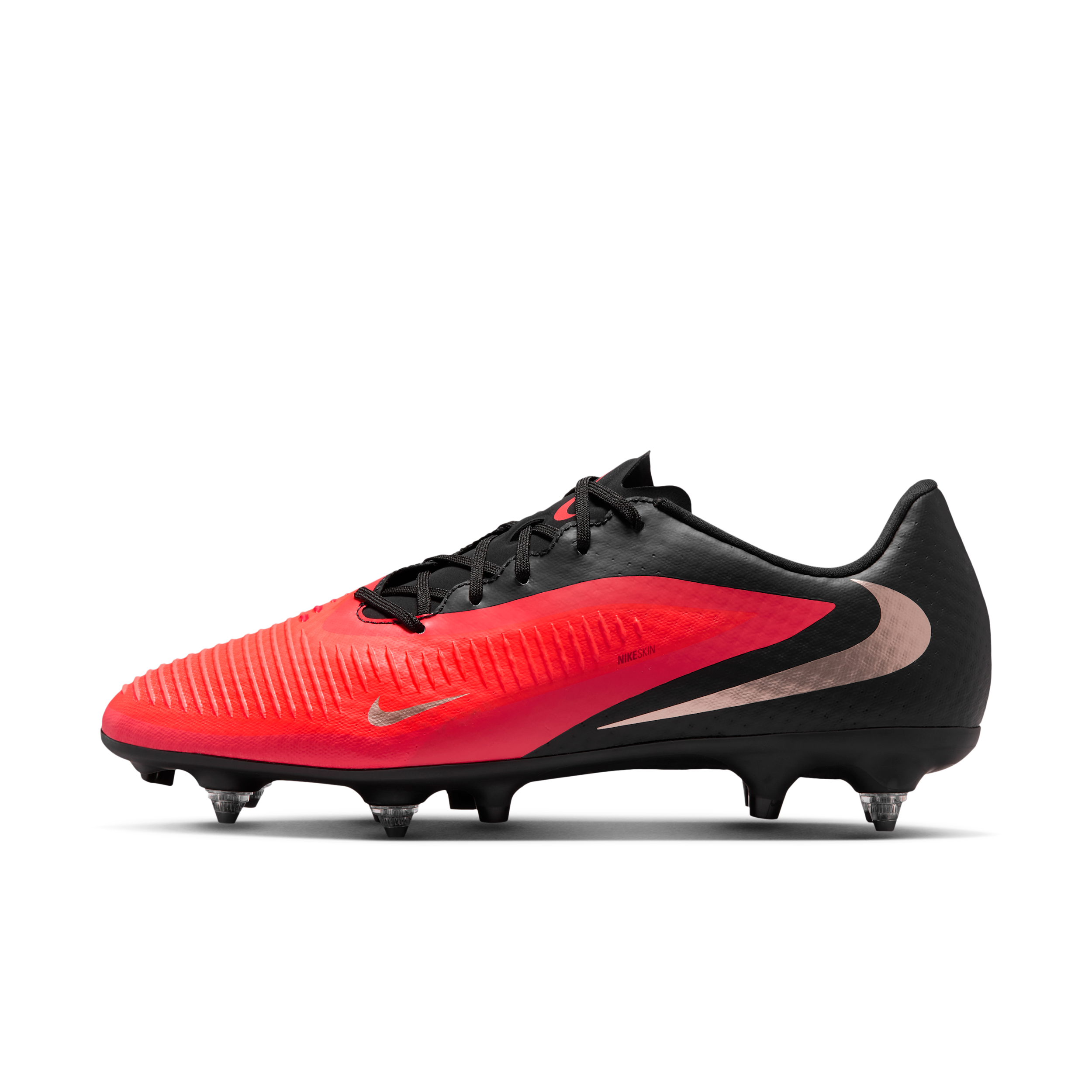 Korki piłkarskie na miękką murawę Nike Phantom 6 Low Academy - Czerwony