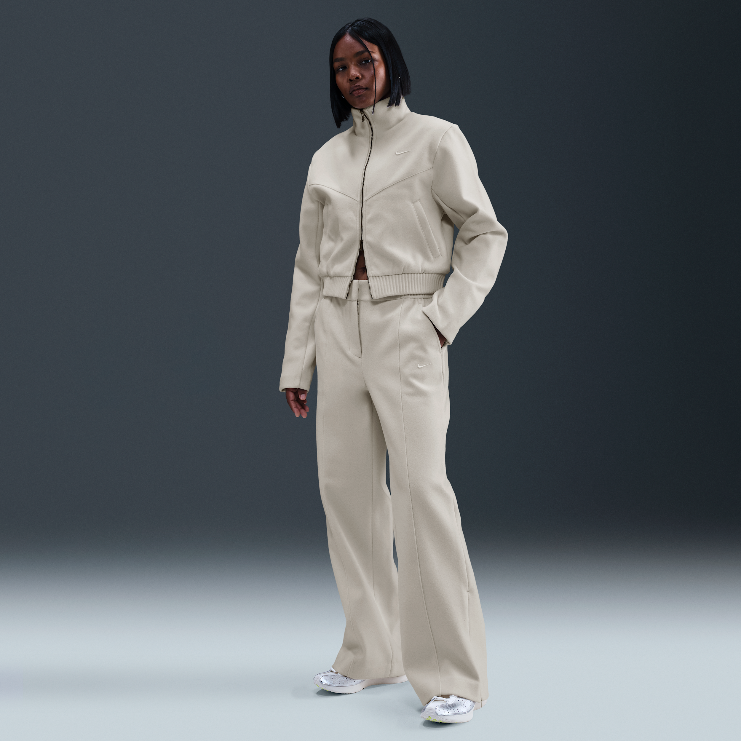 Nike Womens Tailored Trousers - Brown - Polyester
