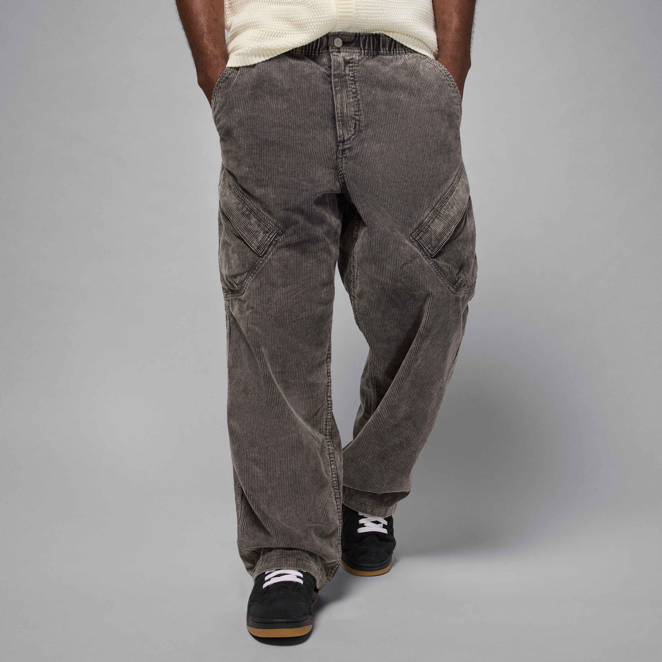 Nike Jordan Flight Chicago Mens Corduroy Trousers - Black - Cotton
