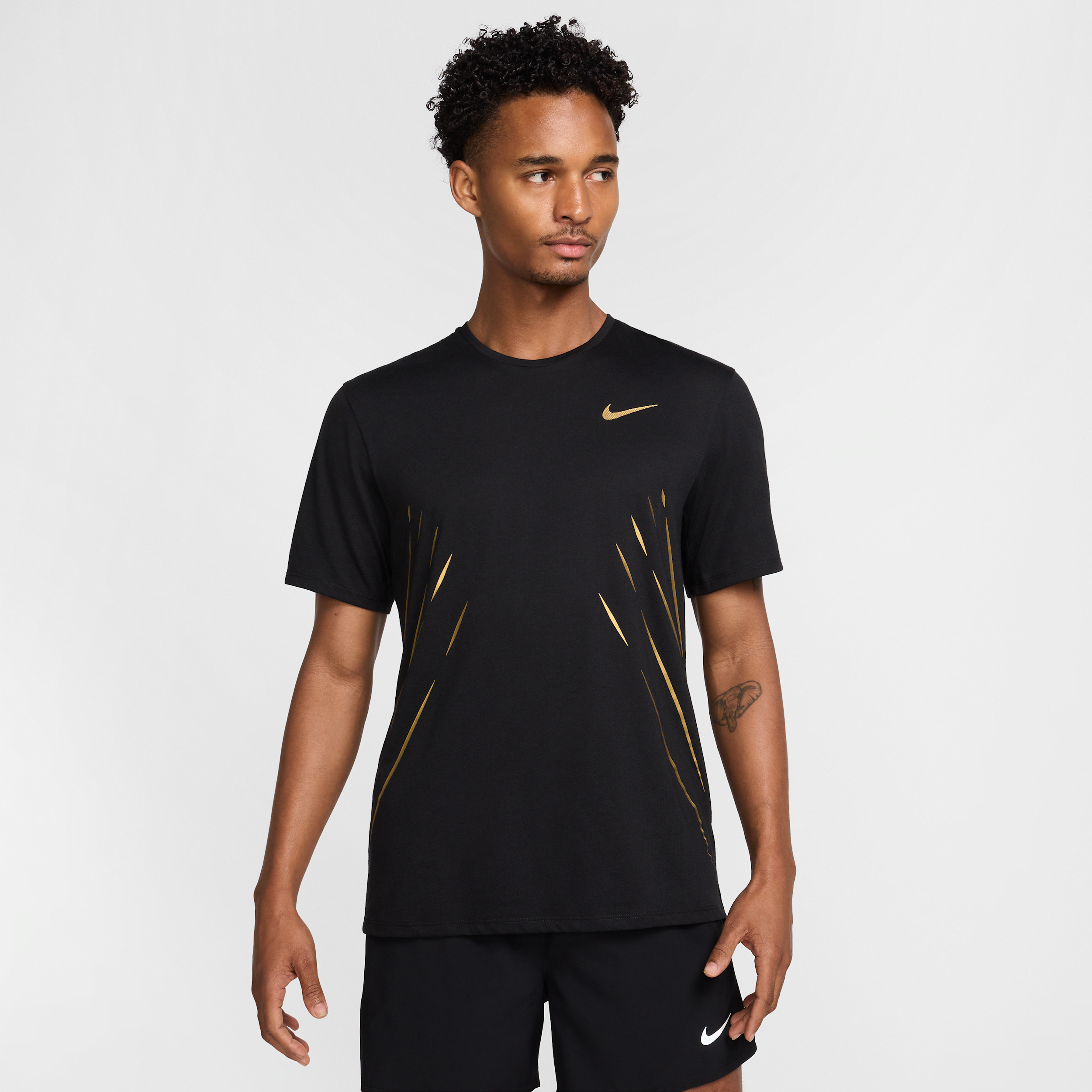 Nike x Jakob Dri-FIT hardlooptop met korte mouwen voor heren - Zwart