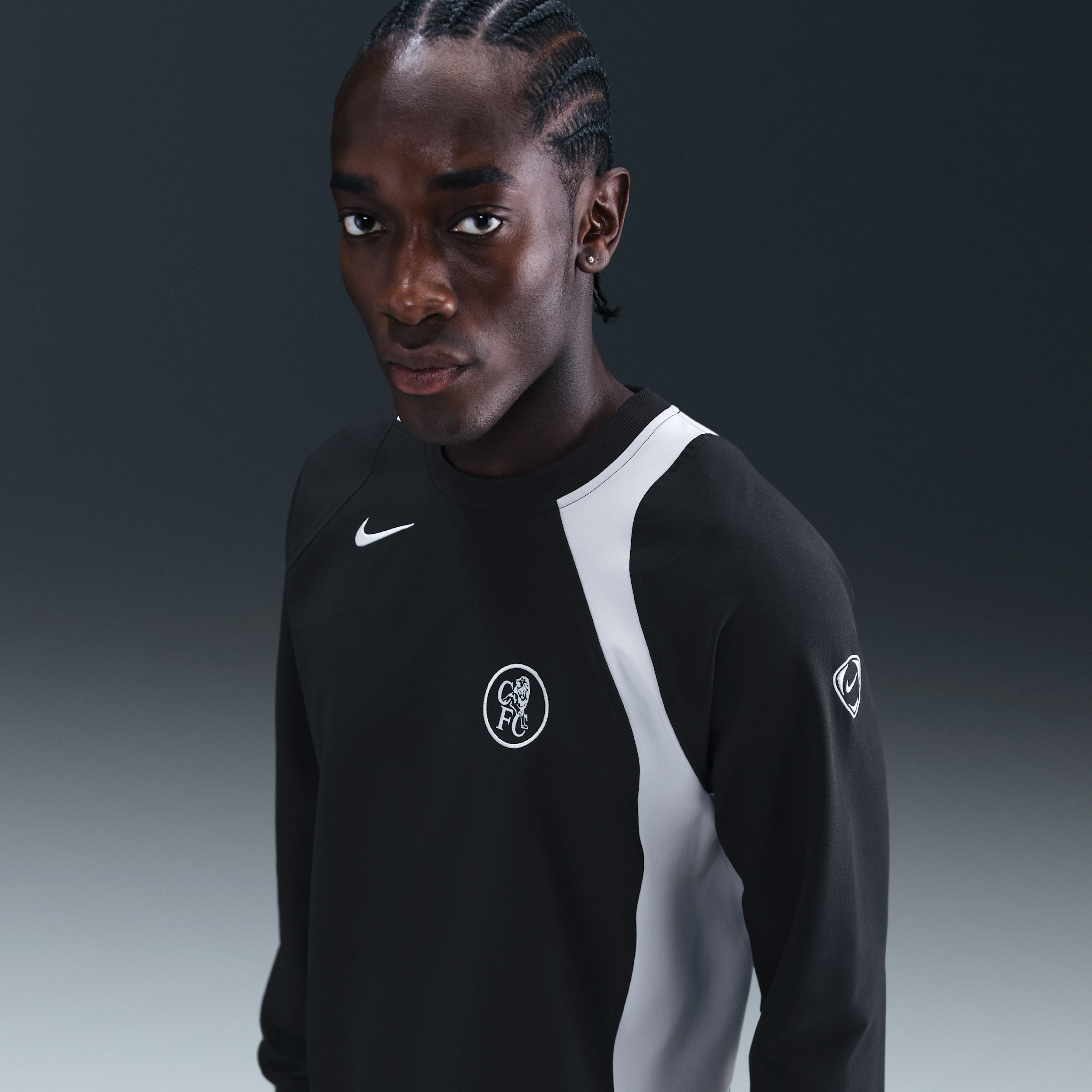 Nike Chelsea FC Derde  Total 90 Voetbaltop met ronde hals voor heren - Zwart